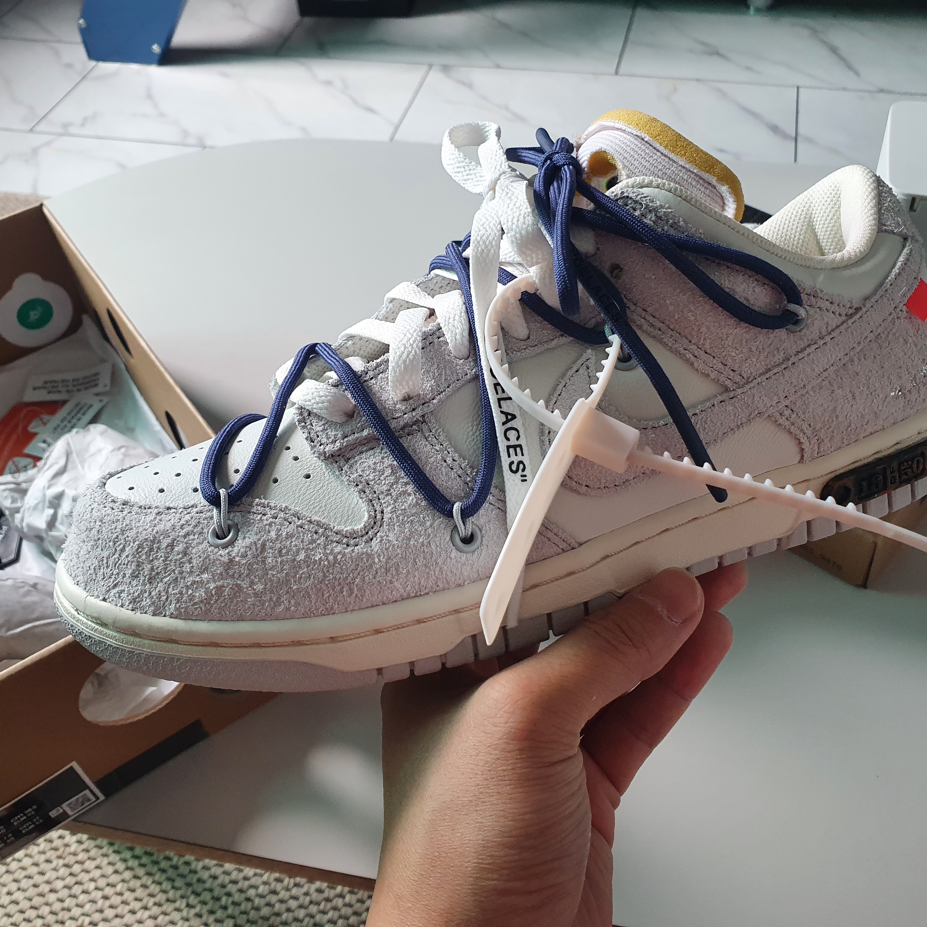 Nike x Off-White Dunk Low The 50 - Lot 18 착용 스타일 - 3
