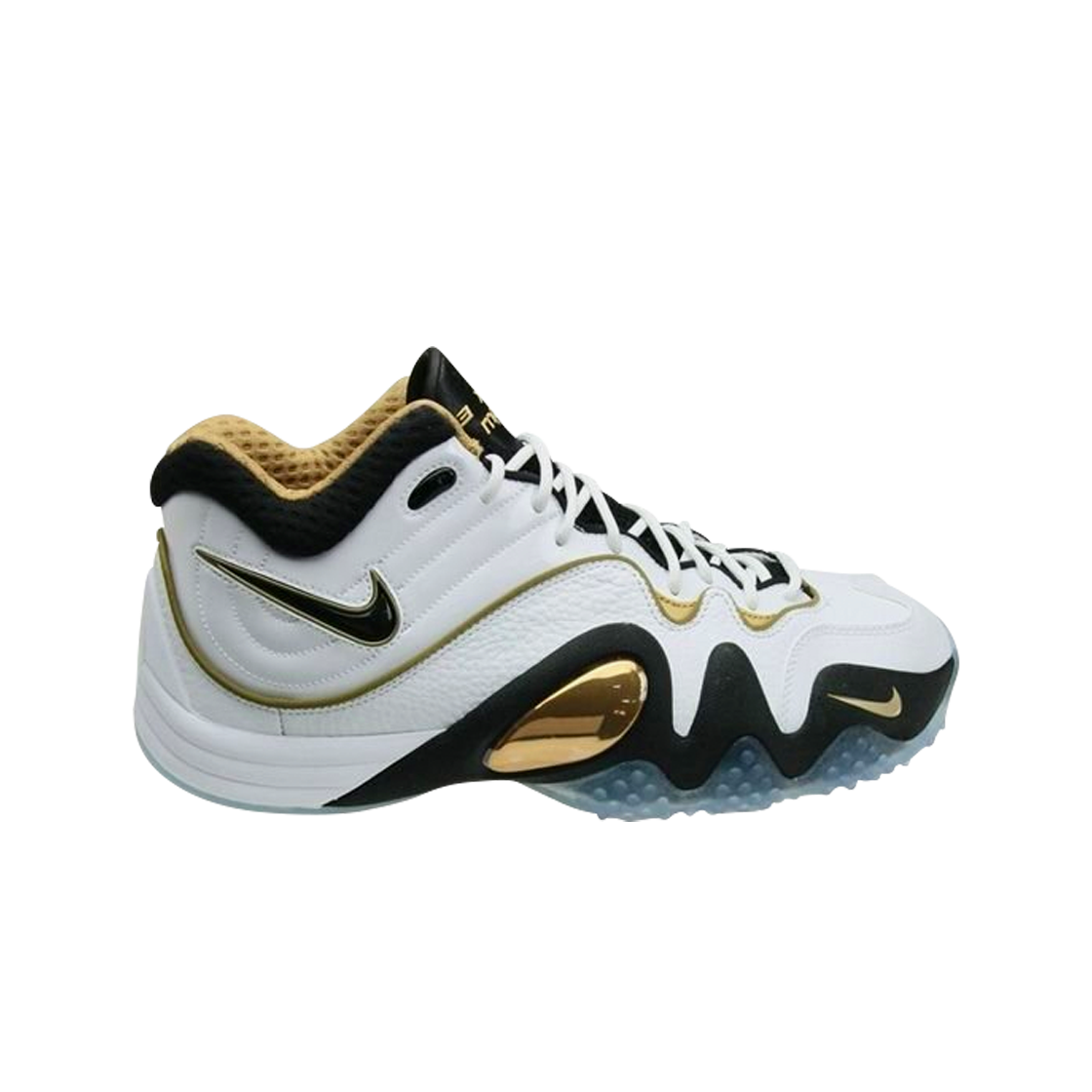 나이키 줌 업템포 5 프리미엄 화이트 블랙 골드 (Nike Zoom Uptempo V Premium White Black Gold) - 1