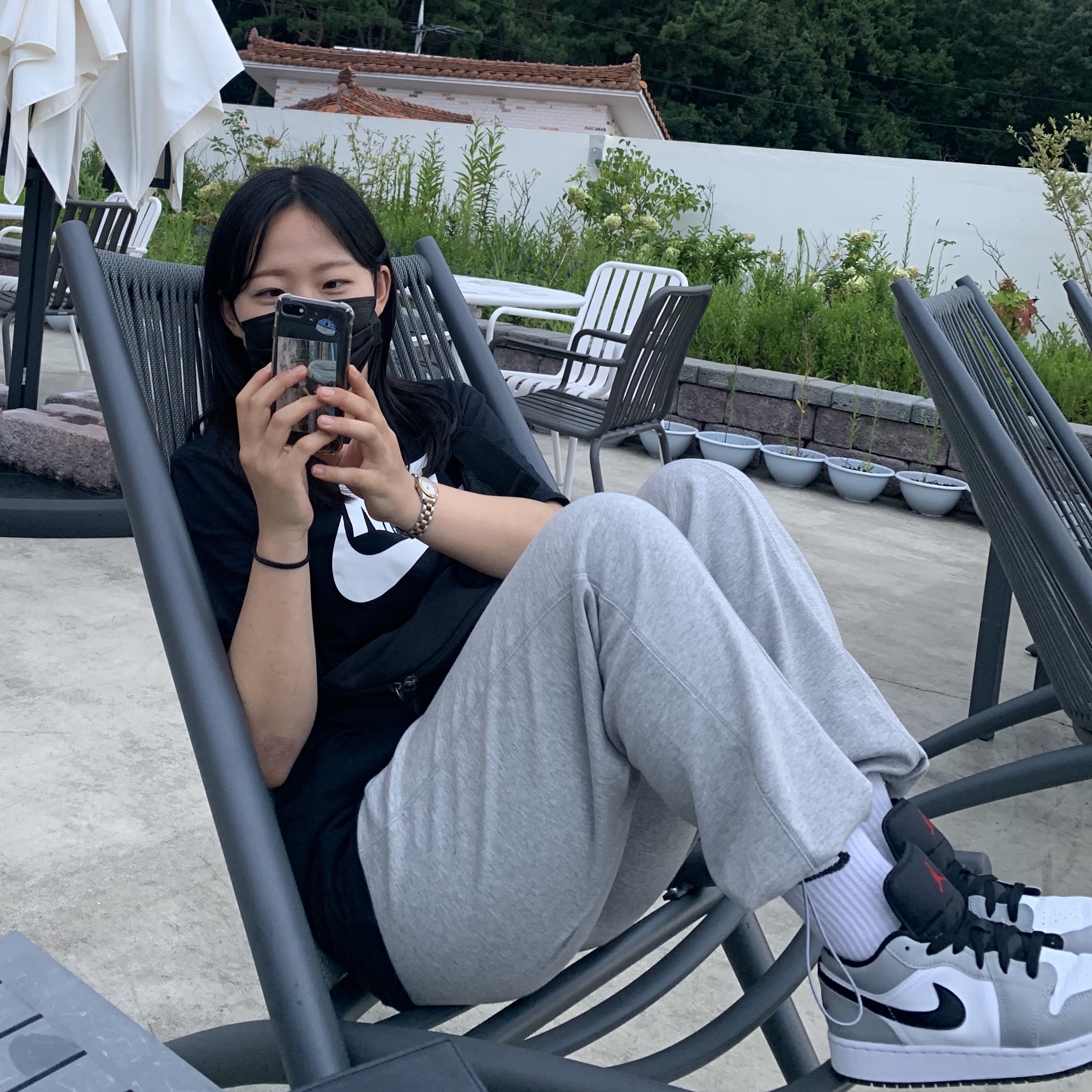 (GS) Jordan 1 Low Light Smoke Grey 착용 스타일 - 1
