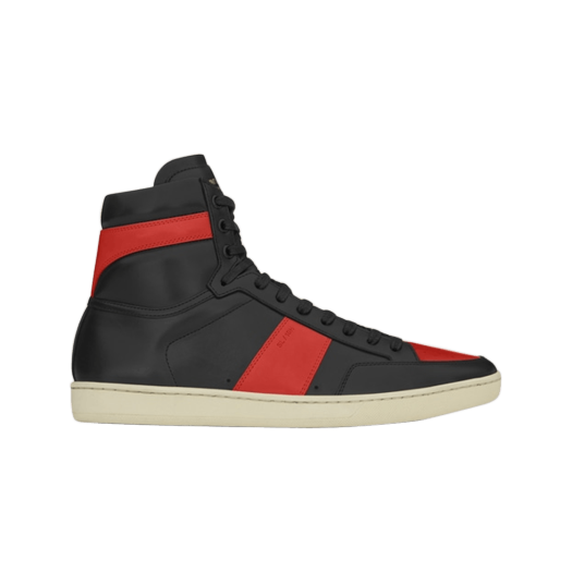Saint Laurent Signature Court Classic High Top Sneakers Red