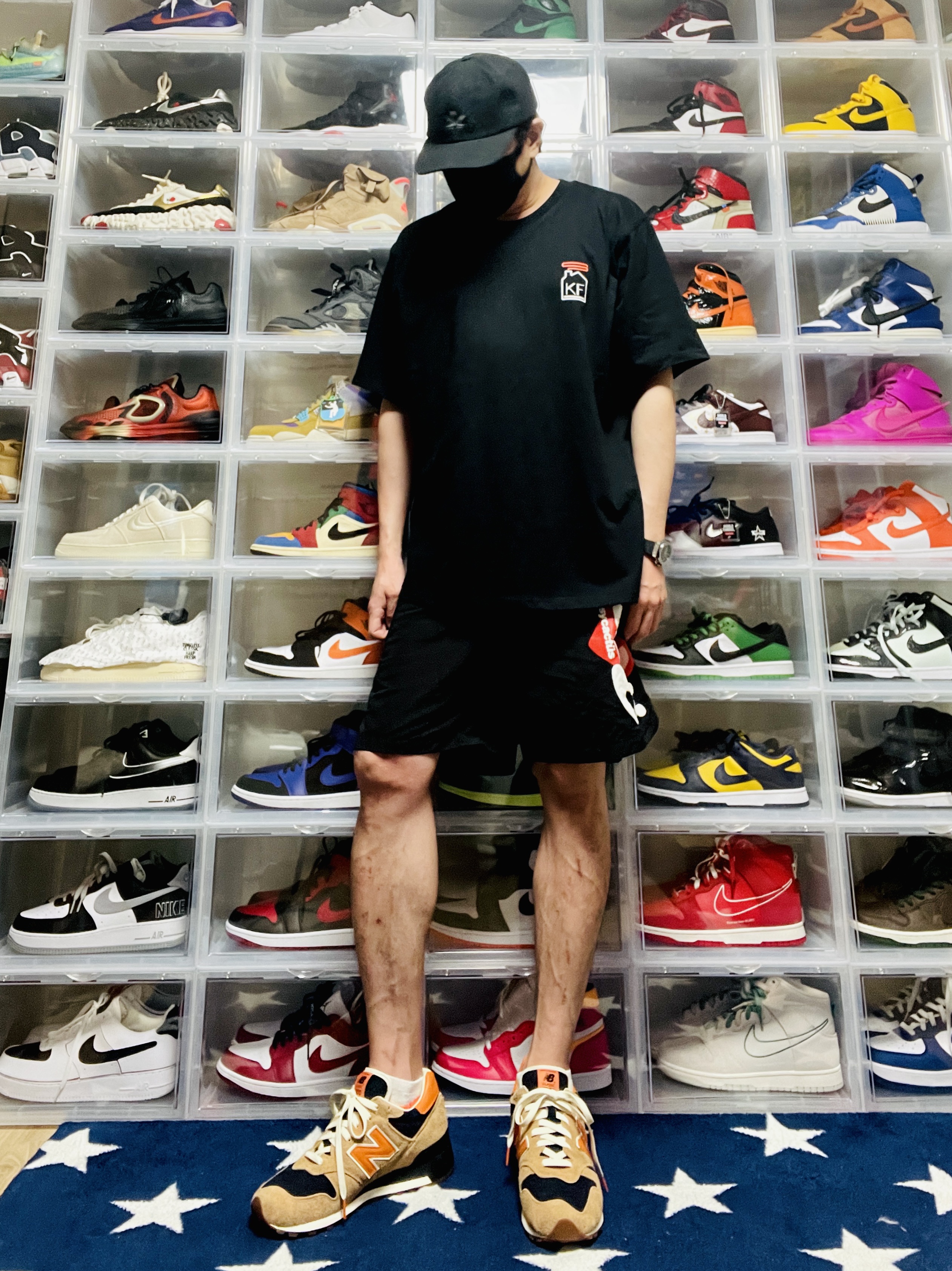 New Balance x Levi's 1300 Made in USA (Levi's Tag), Stussy x Cactus Plant Flea Market Shorts Black 착용 스타일 - 1