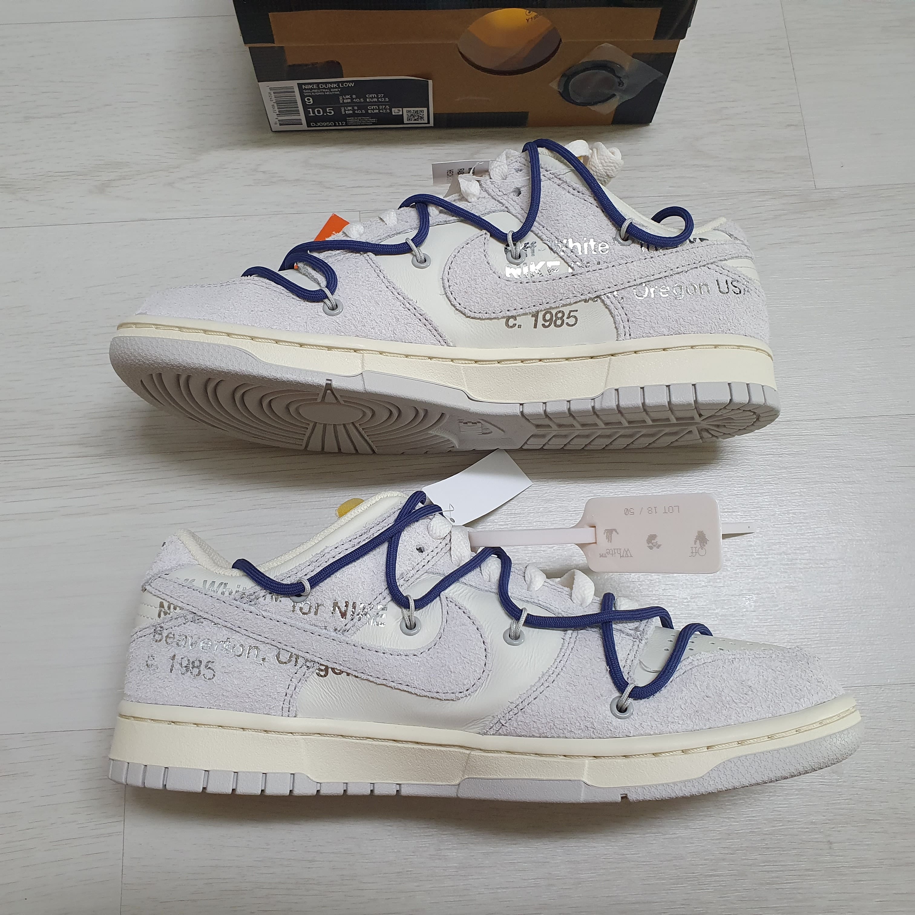 Nike x Off-White Dunk Low The 50 - Lot 18 착용 스타일