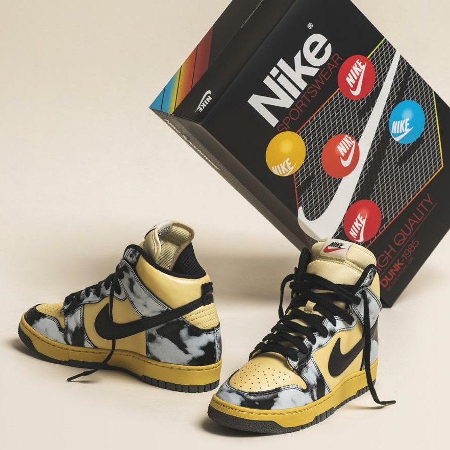 Nike Dunk High 1985 SP Black Acid Wash 착용 스타일