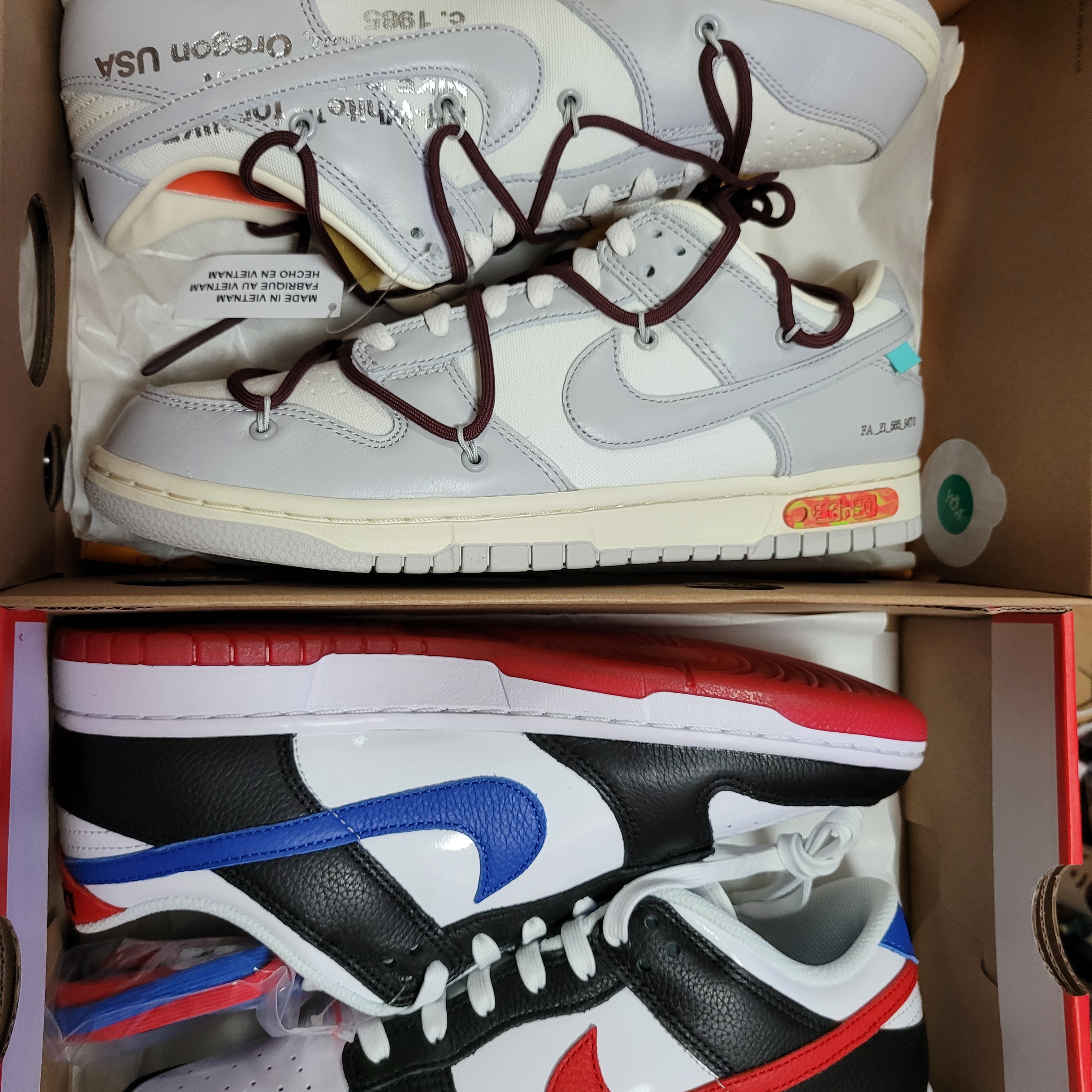 Nike x Off-White Dunk Low The 50 - Lot 46, Nike Dunk Low SE Seoul 착용 스타일