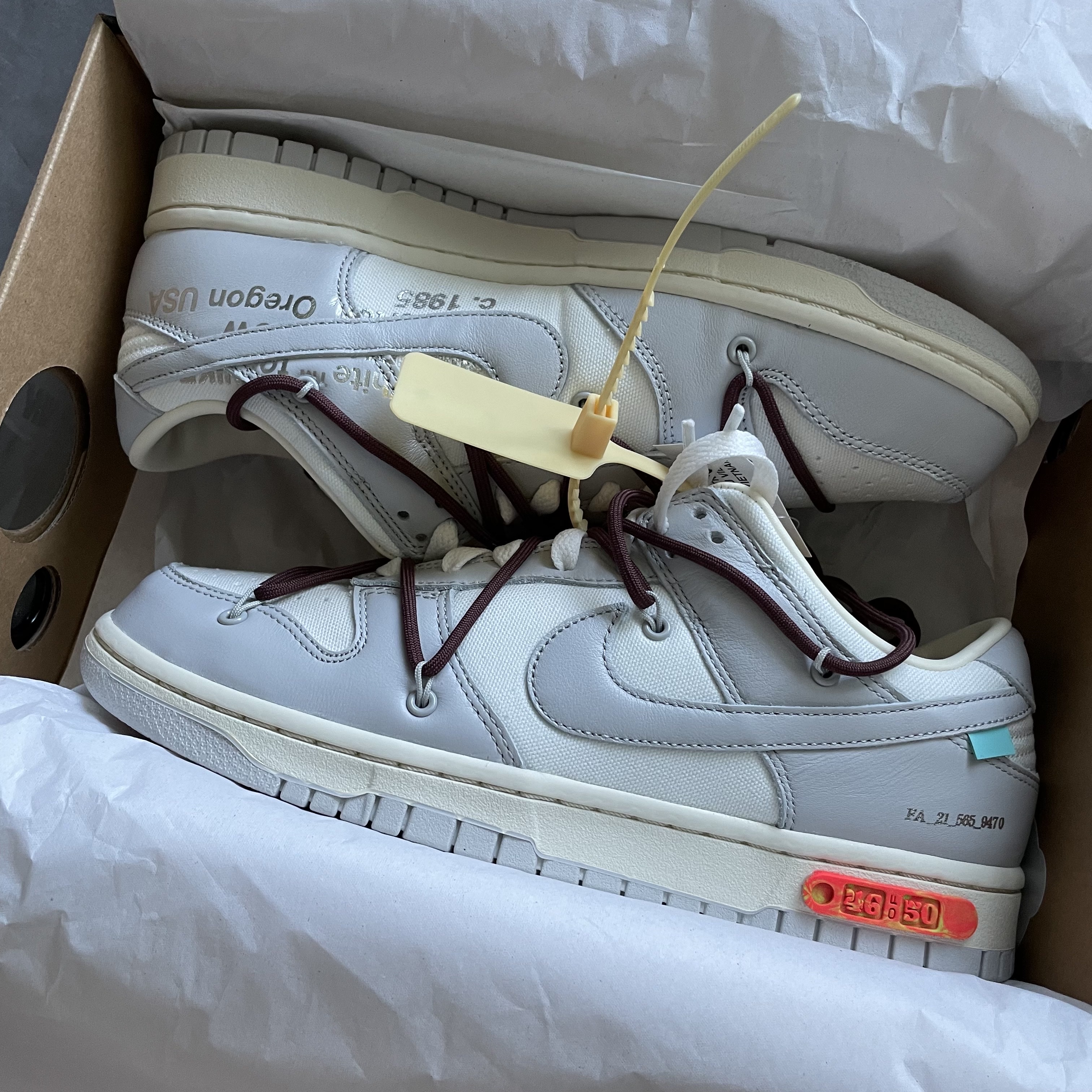 Nike x Off-White Dunk Low The 50 - Lot 46 착용 스타일 - 4
