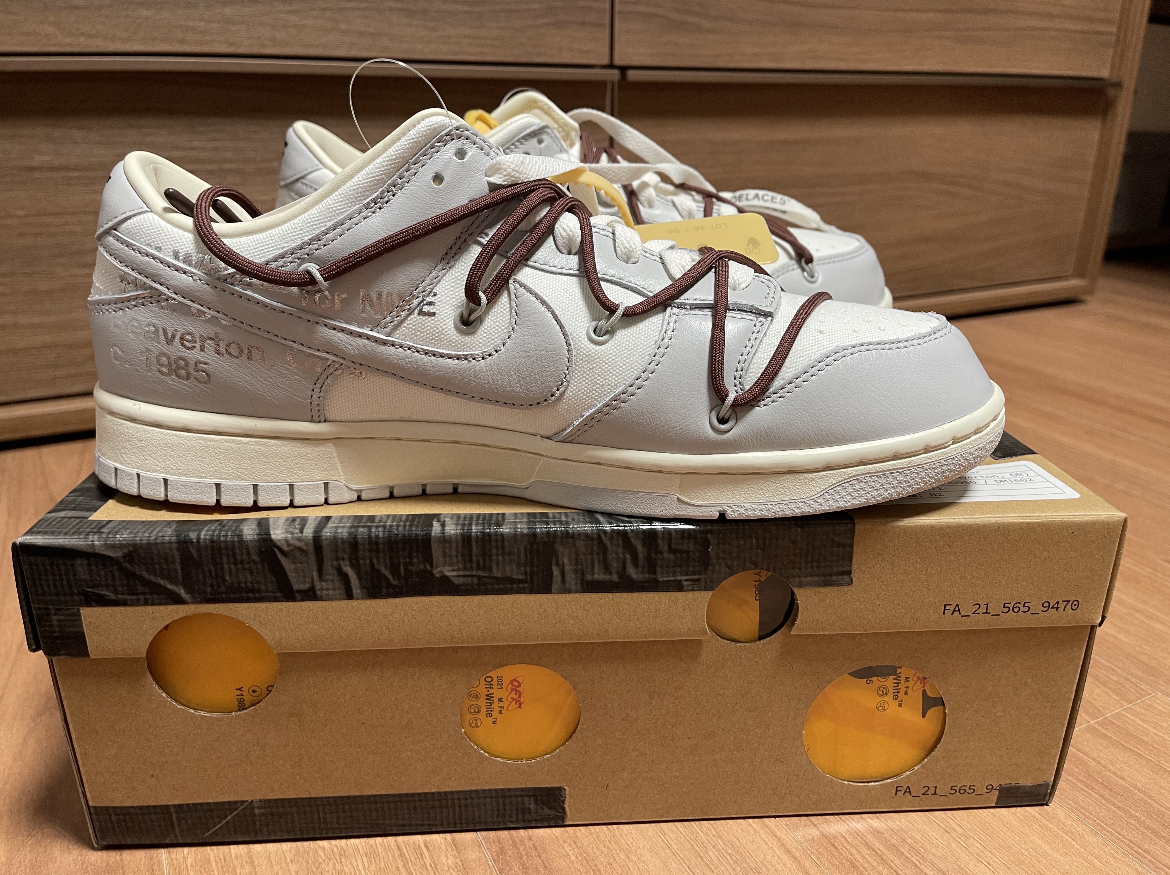 Nike x Off-White Dunk Low The 50 - Lot 46 착용 스타일 - 1