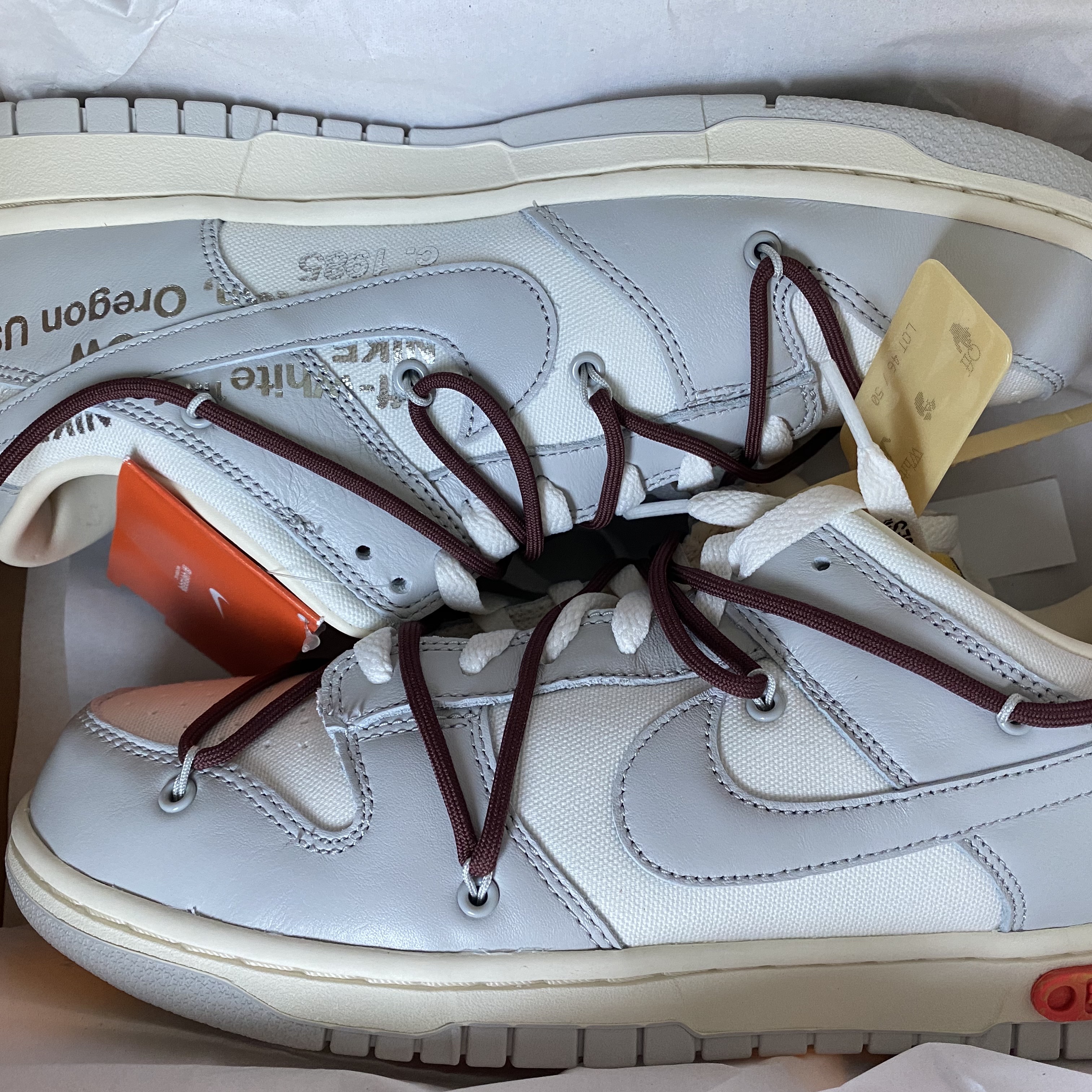 Nike x Off-White Dunk Low The 50 - Lot 46 착용 스타일 - 2