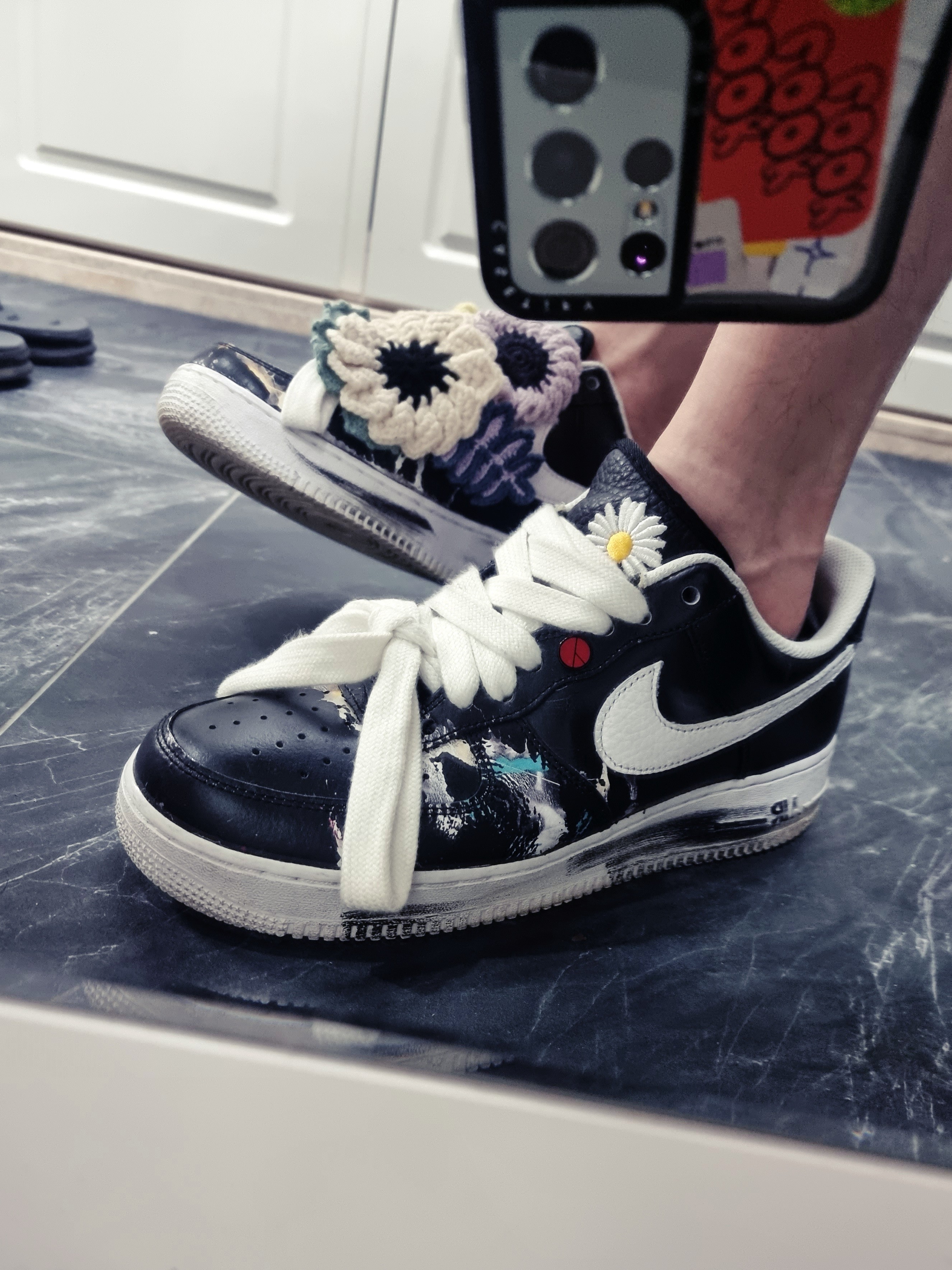 Nike x Peaceminusone Air Force 1 Low Para-Noise 착용 스타일 - 1