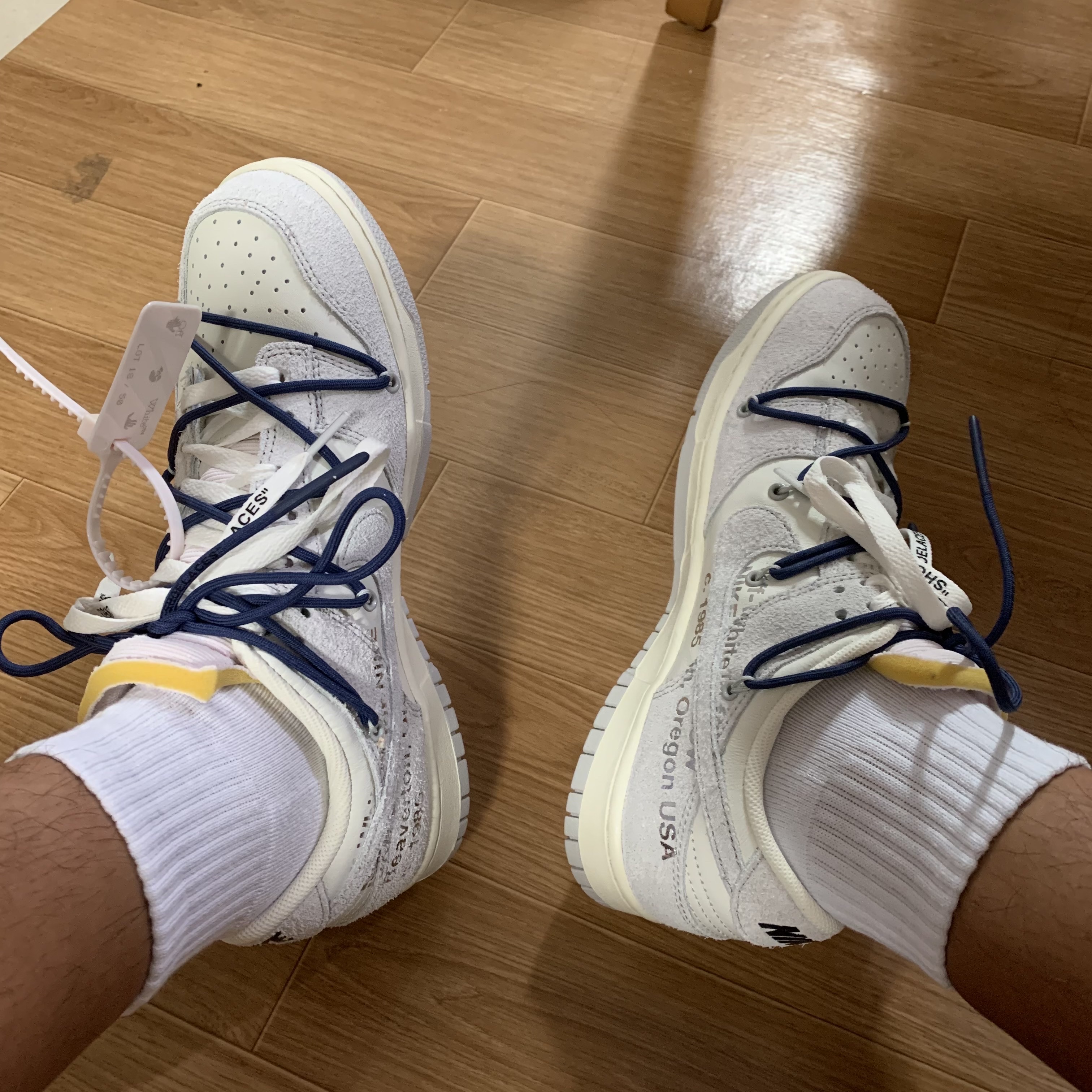 Nike x Off-White Dunk Low The 50 - Lot 18 착용 스타일