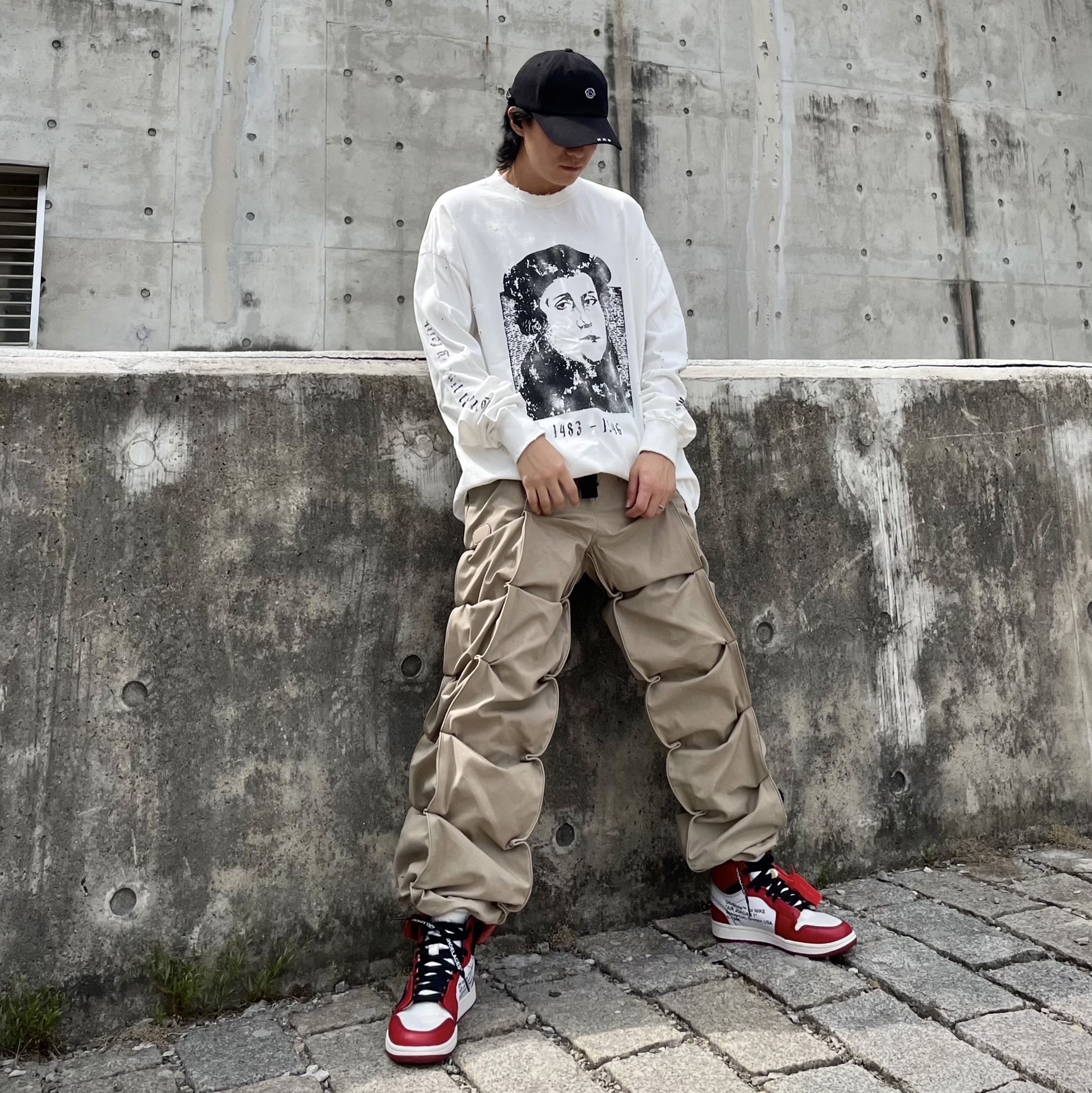 Jordan 1 x Off-White Retro High Chicago The Ten 착용 스타일 - 3
