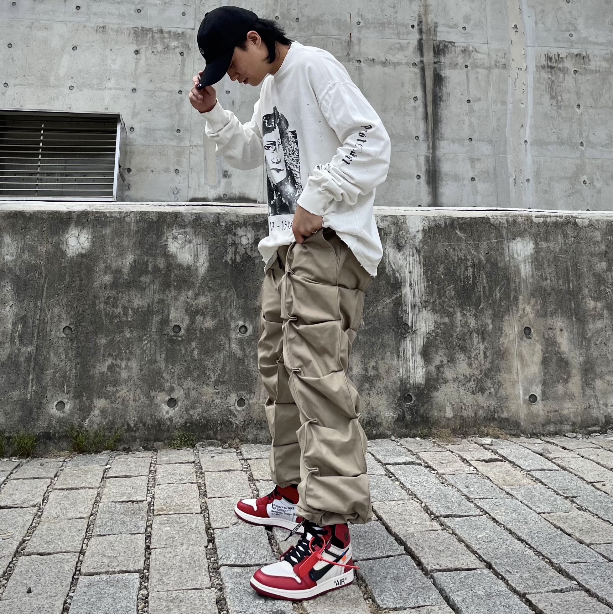Jordan 1 x Off-White Retro High Chicago The Ten 착용 스타일 - 1