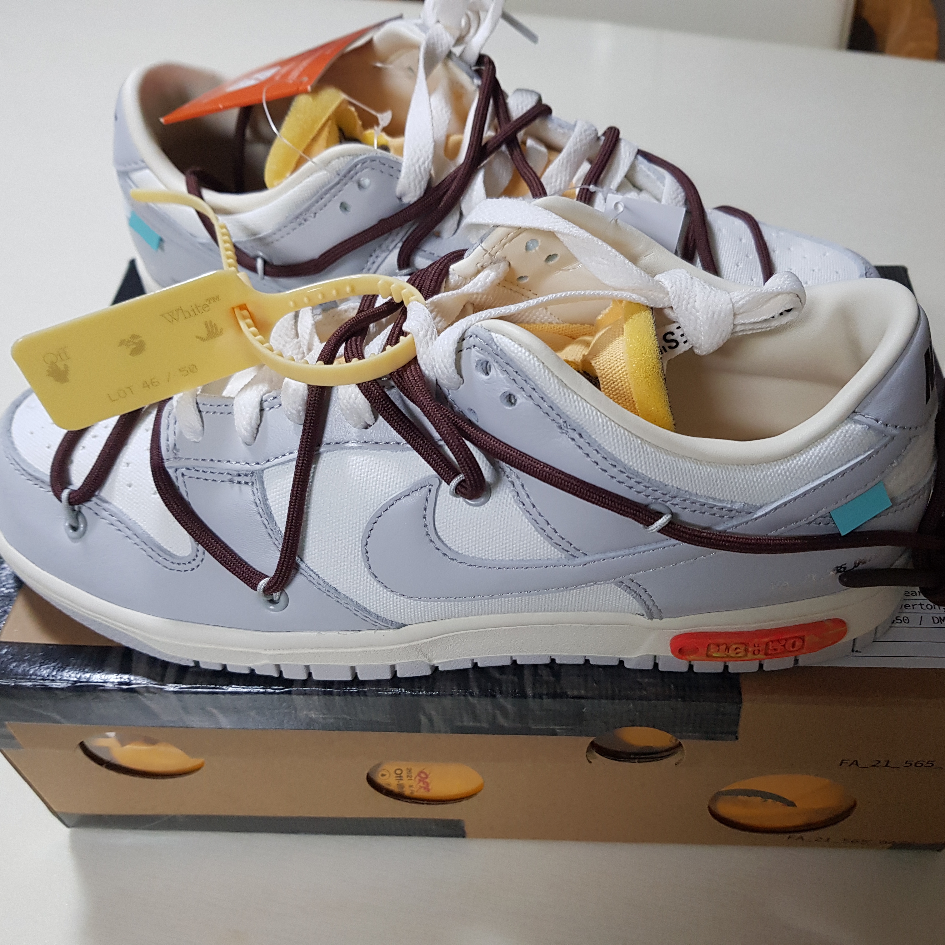 Nike x Off-White Dunk Low The 50 - Lot 46 착용 스타일