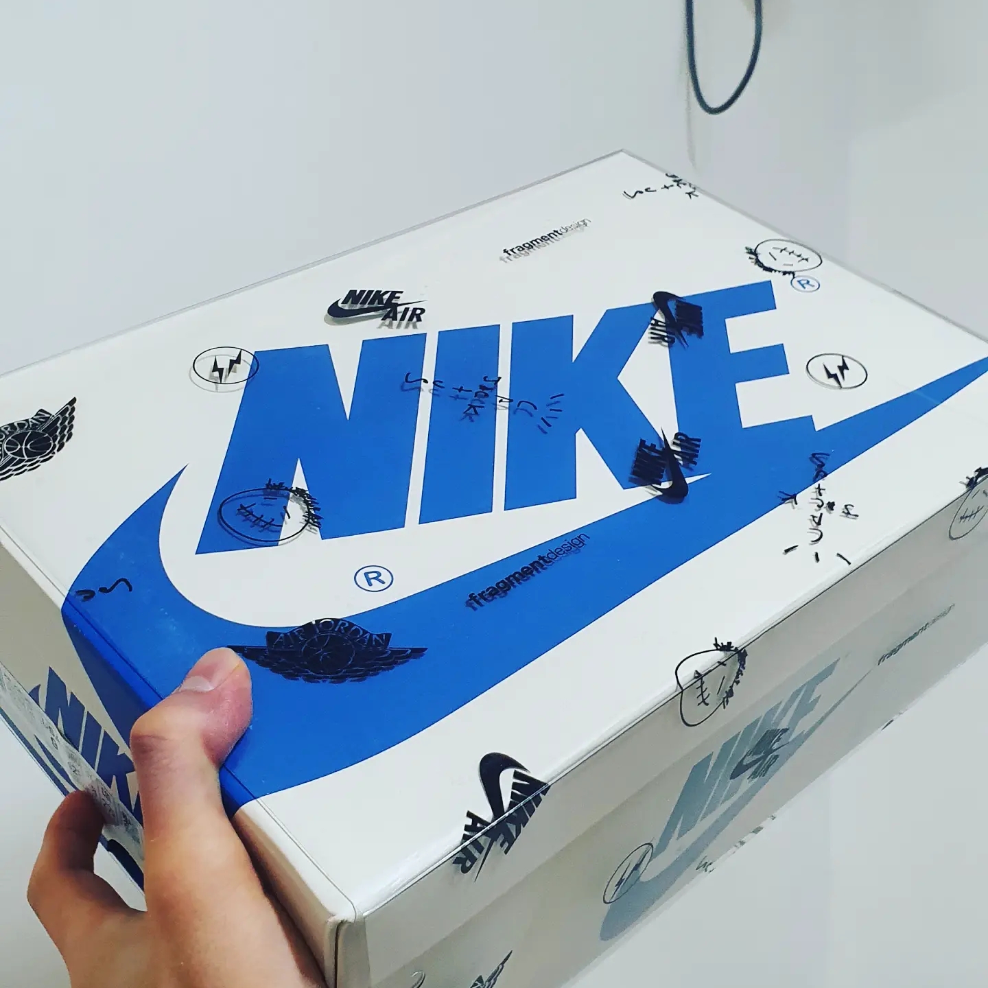 Jordan 1 x Travis Scott x Fragment Retro Low OG SP Military Blue 착용 스타일 - 2