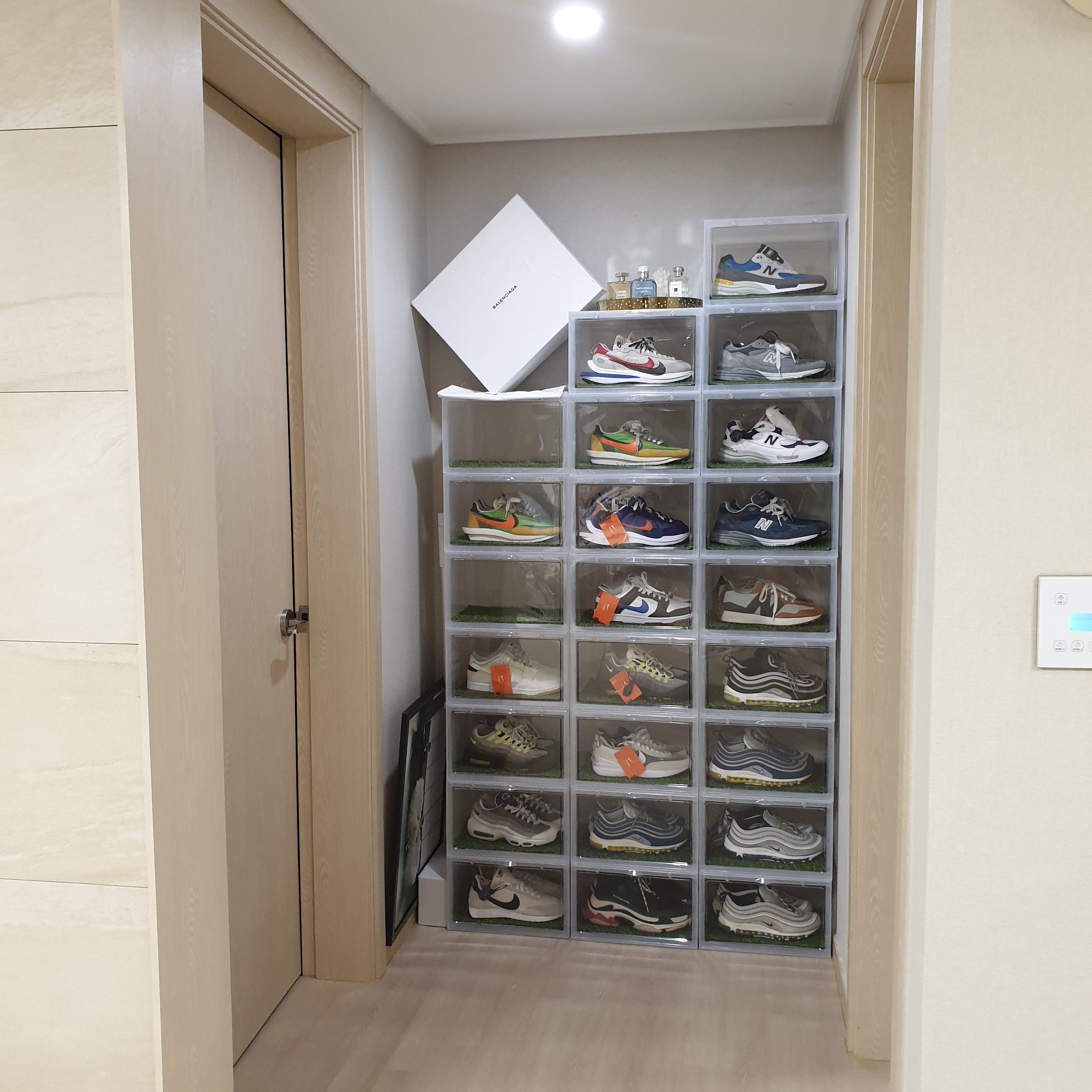 Nike x Sacai VaporWaffle Royal Fuchsia, Nike x Sacai VaporWaffle Dark Iris 착용 스타일