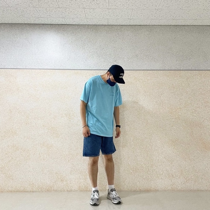 IAB Studio Pigment T-Shirt Cyan, New Balance 992 Made in USA Grey - D Standard 착용 스타일