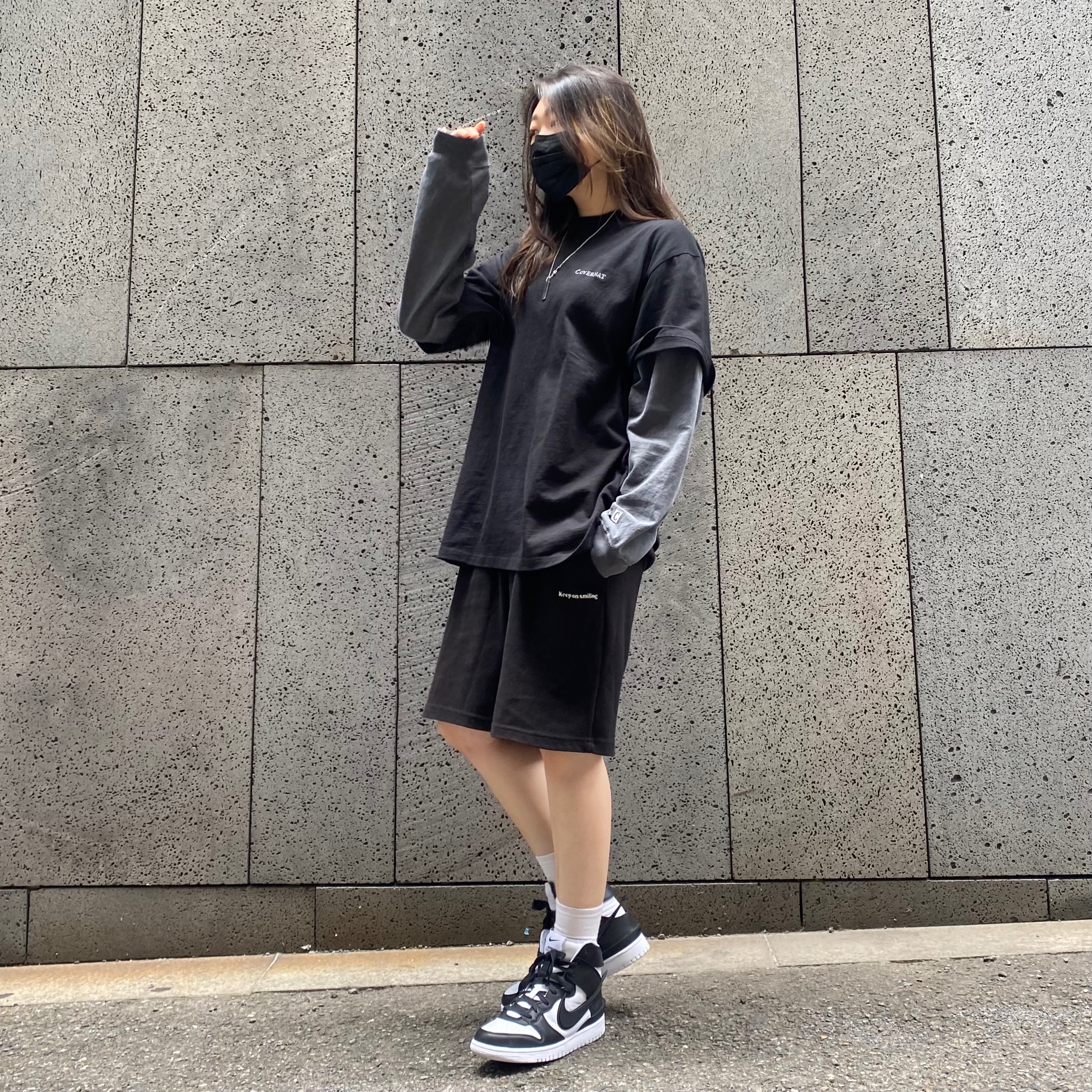 Nike x Ambush Dunk High Black 착용 스타일 - 2