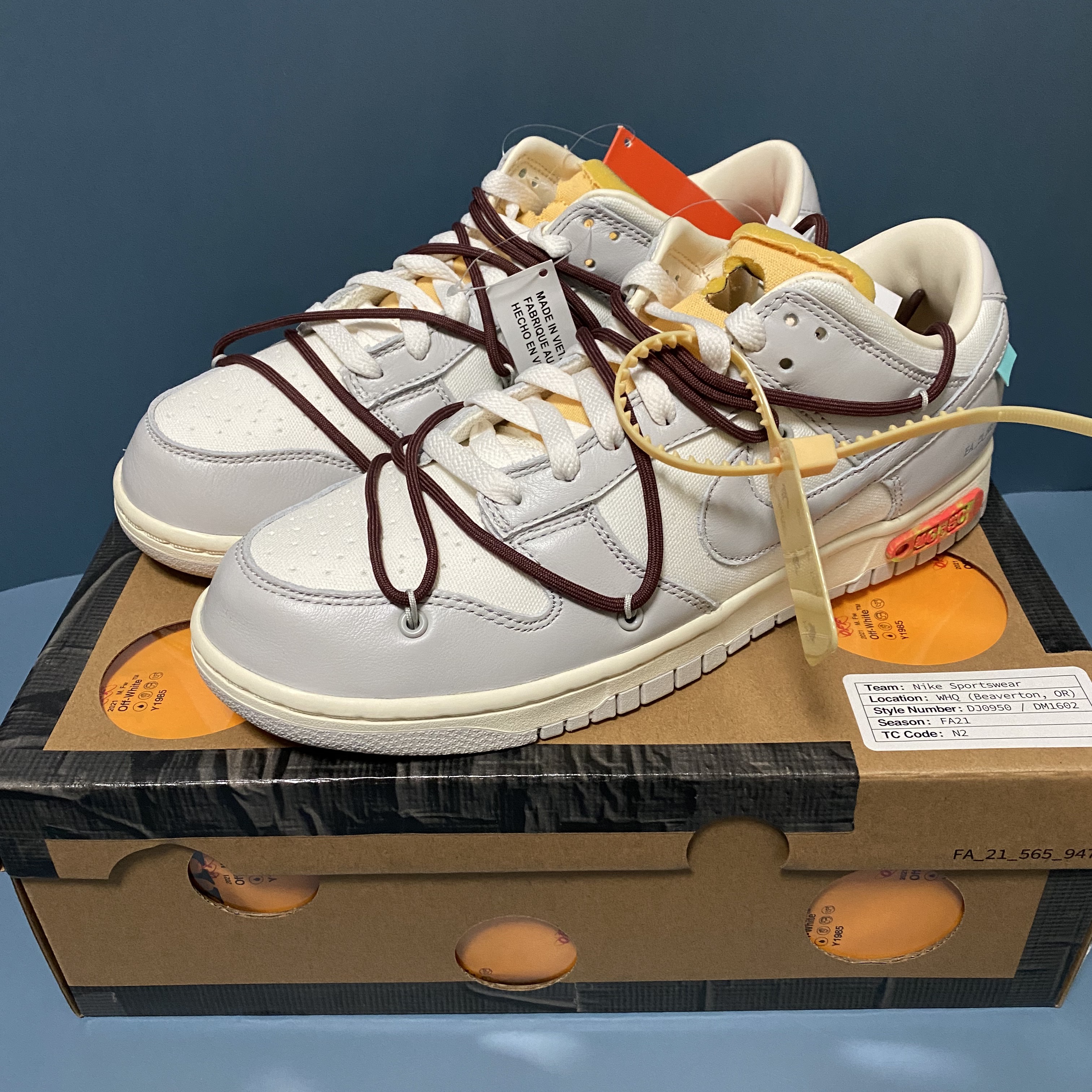 Nike x Off-White Dunk Low The 50 - Lot 46 착용 스타일 - 1