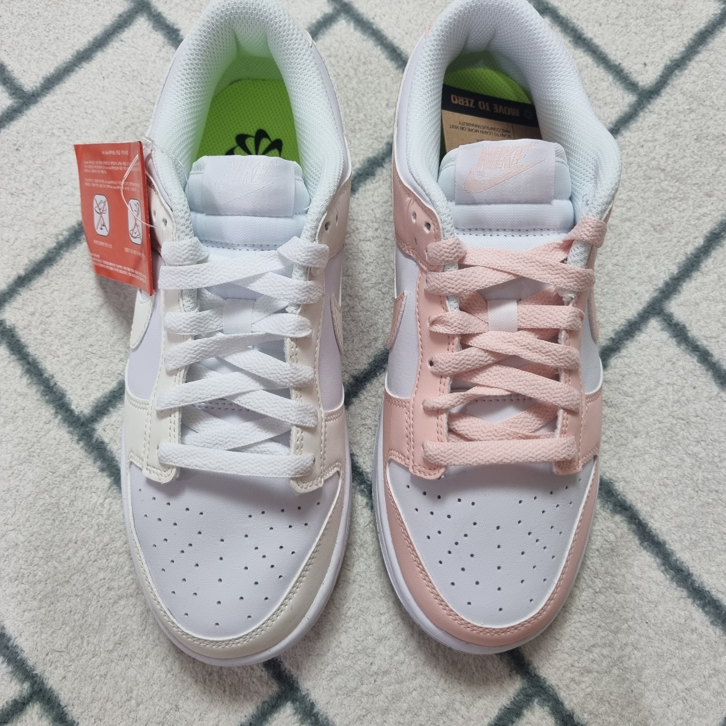 (W) Nike Dunk Low Next Nature Pale Coral, (W) Nike Dunk Low Next Nature Sail 착용 스타일 - 1