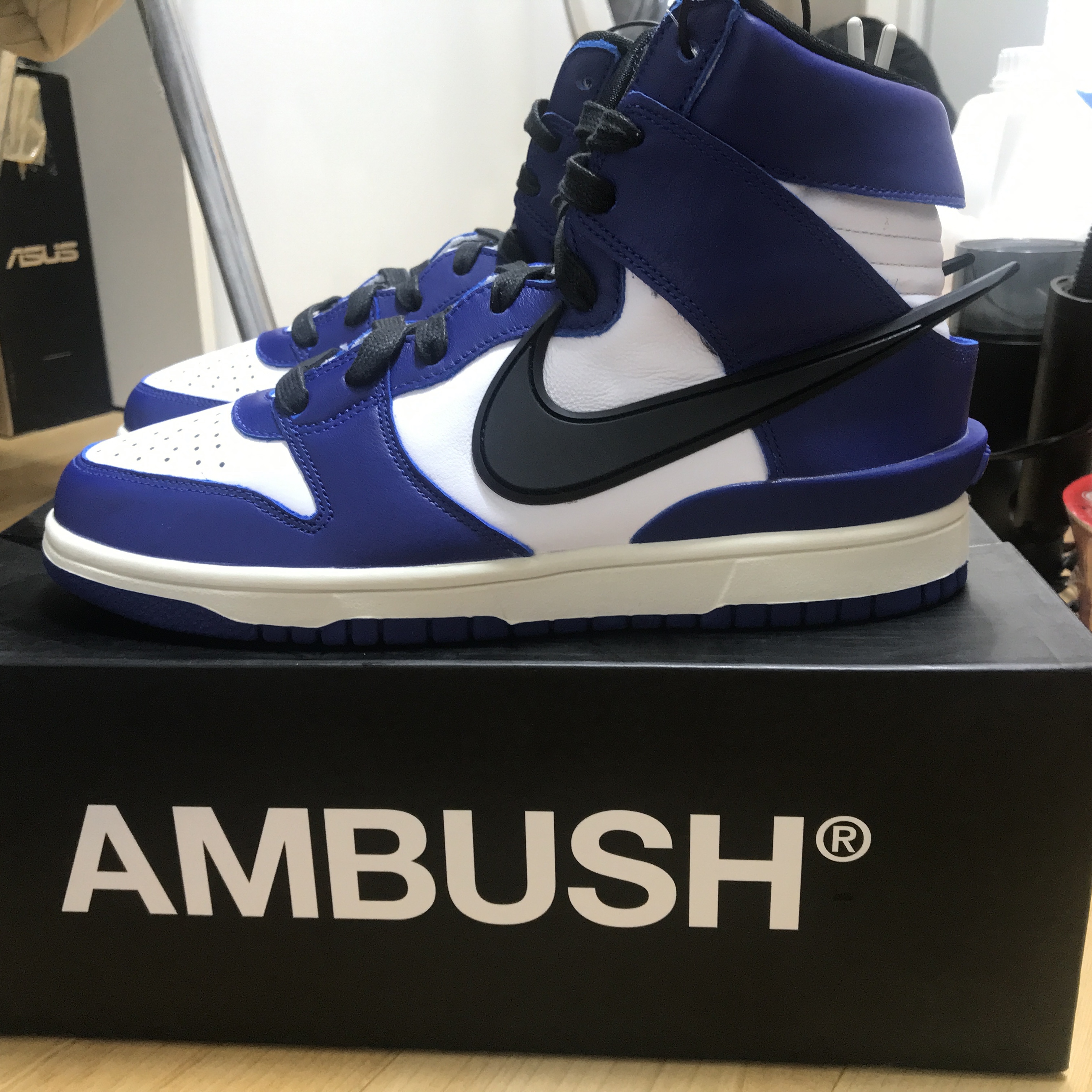 Nike x Ambush Dunk High Deep Royal Blue 착용 스타일 - 1