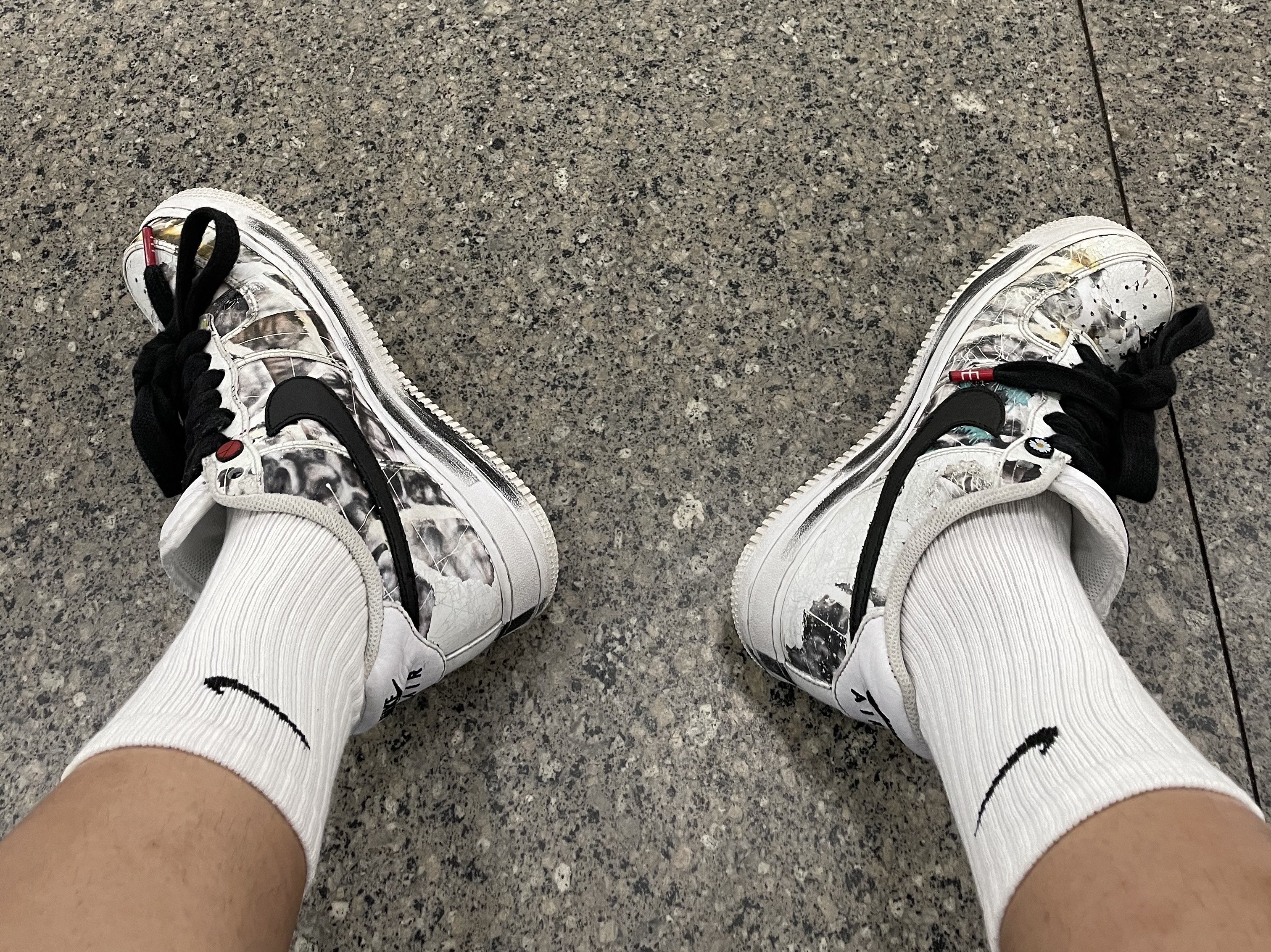 Nike x Peaceminusone Air Force 1 Low Para-Noise 2.0 착용 스타일
