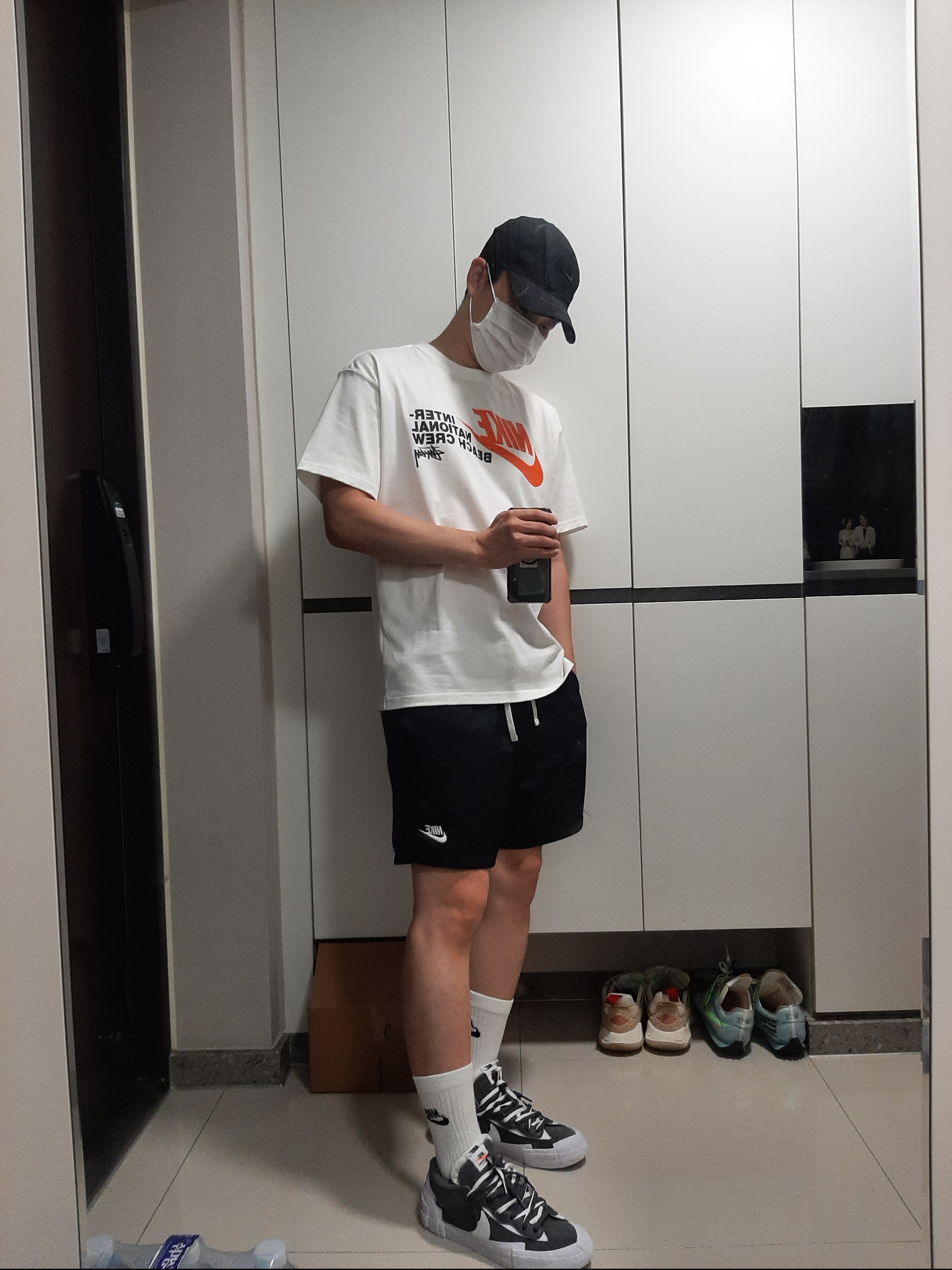 Nike x Sacai Blazer Low Iron Grey 착용 스타일
