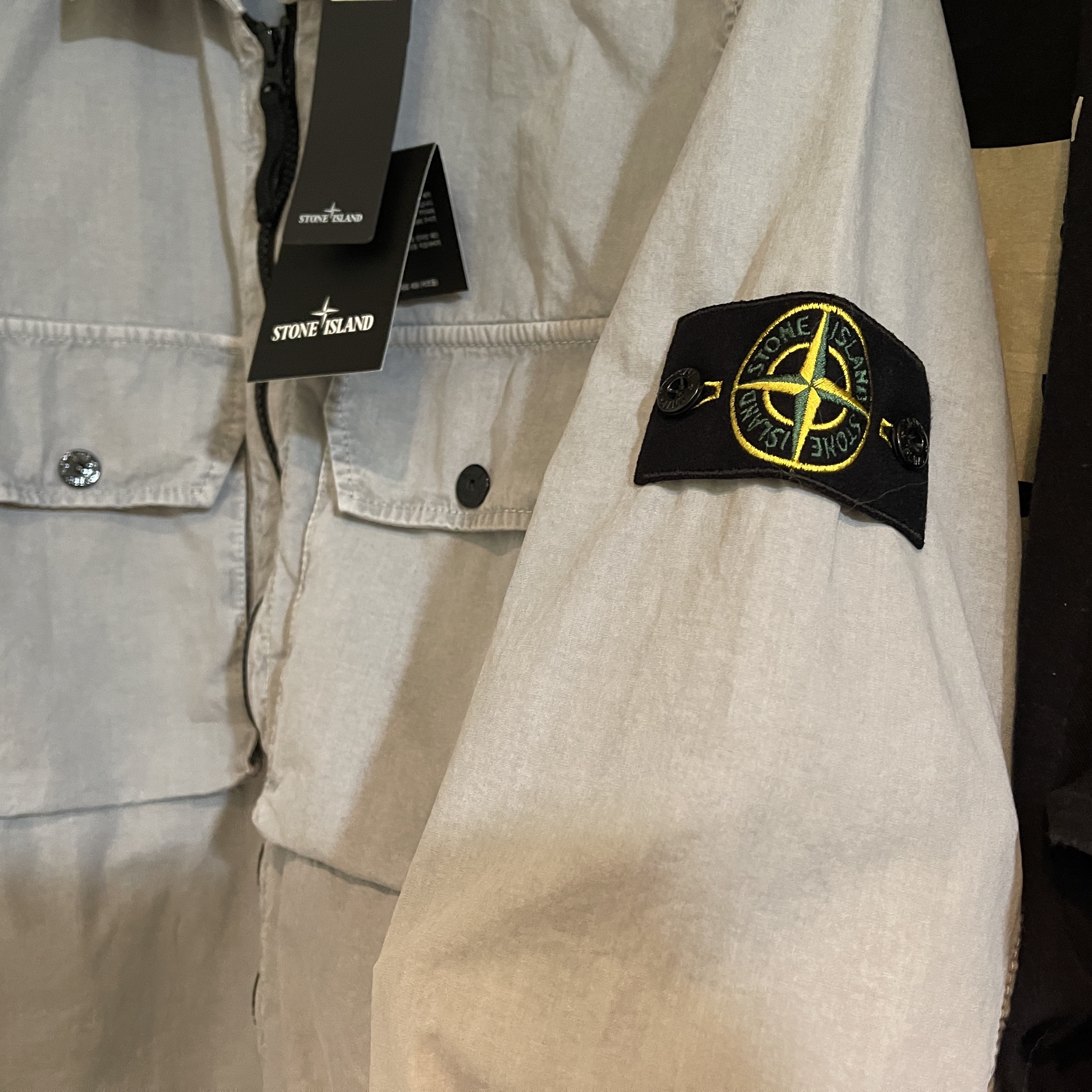 Stone Island 113WN T.CO+OLD Overshirt Light Grey - 21FW 착용 스타일 - 3