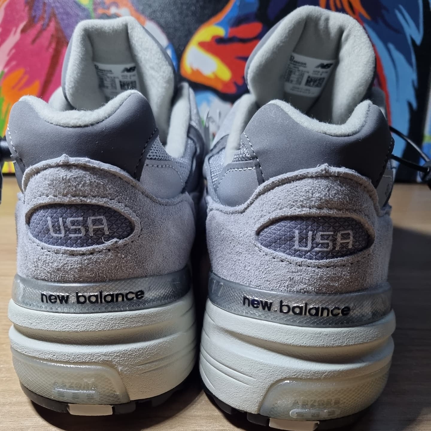 New Balance 992 Made in USA Grey - D Standard 착용 스타일 - 2