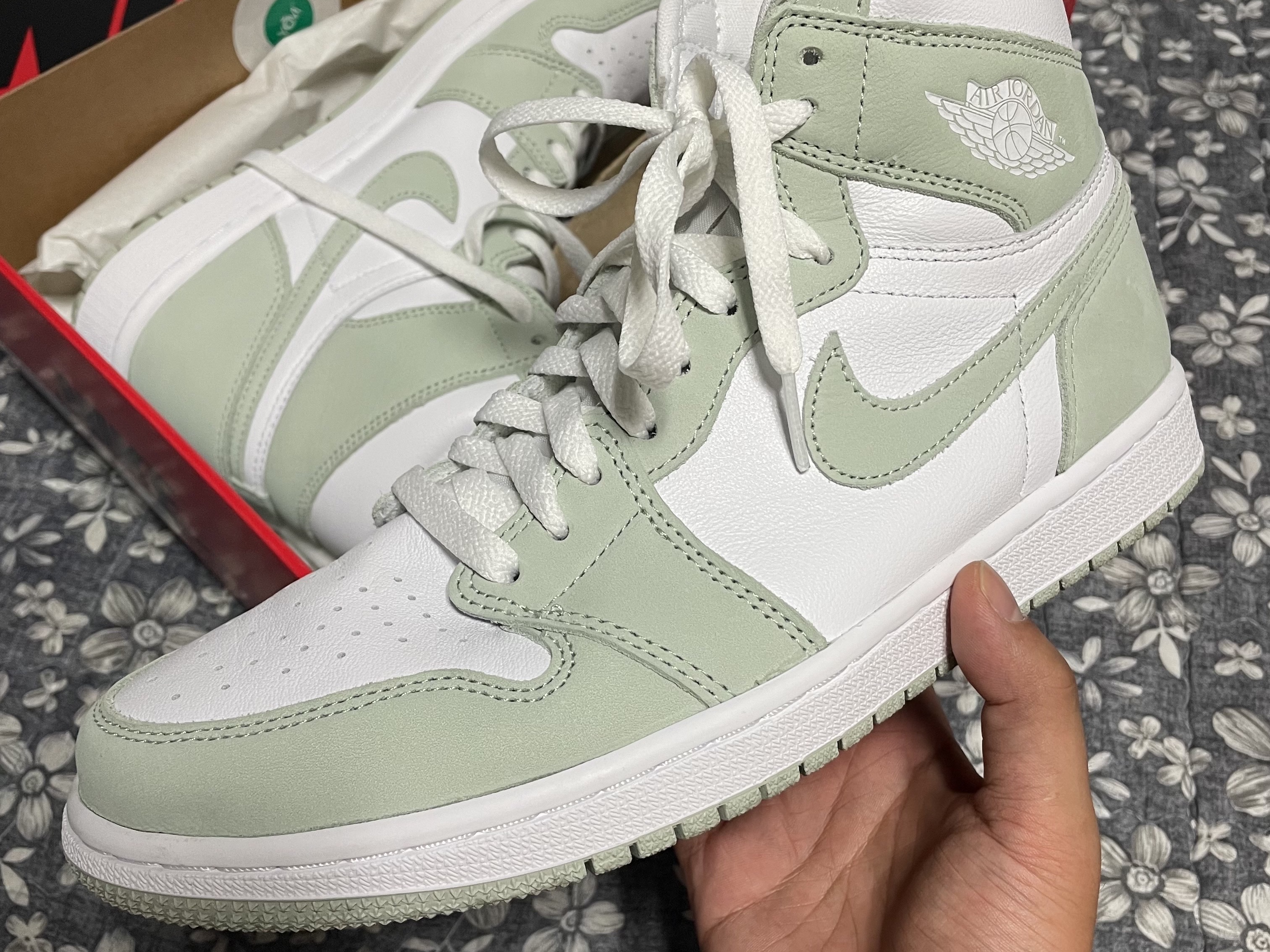 (W) Jordan 1 Retro High OG Seafoam 착용 스타일