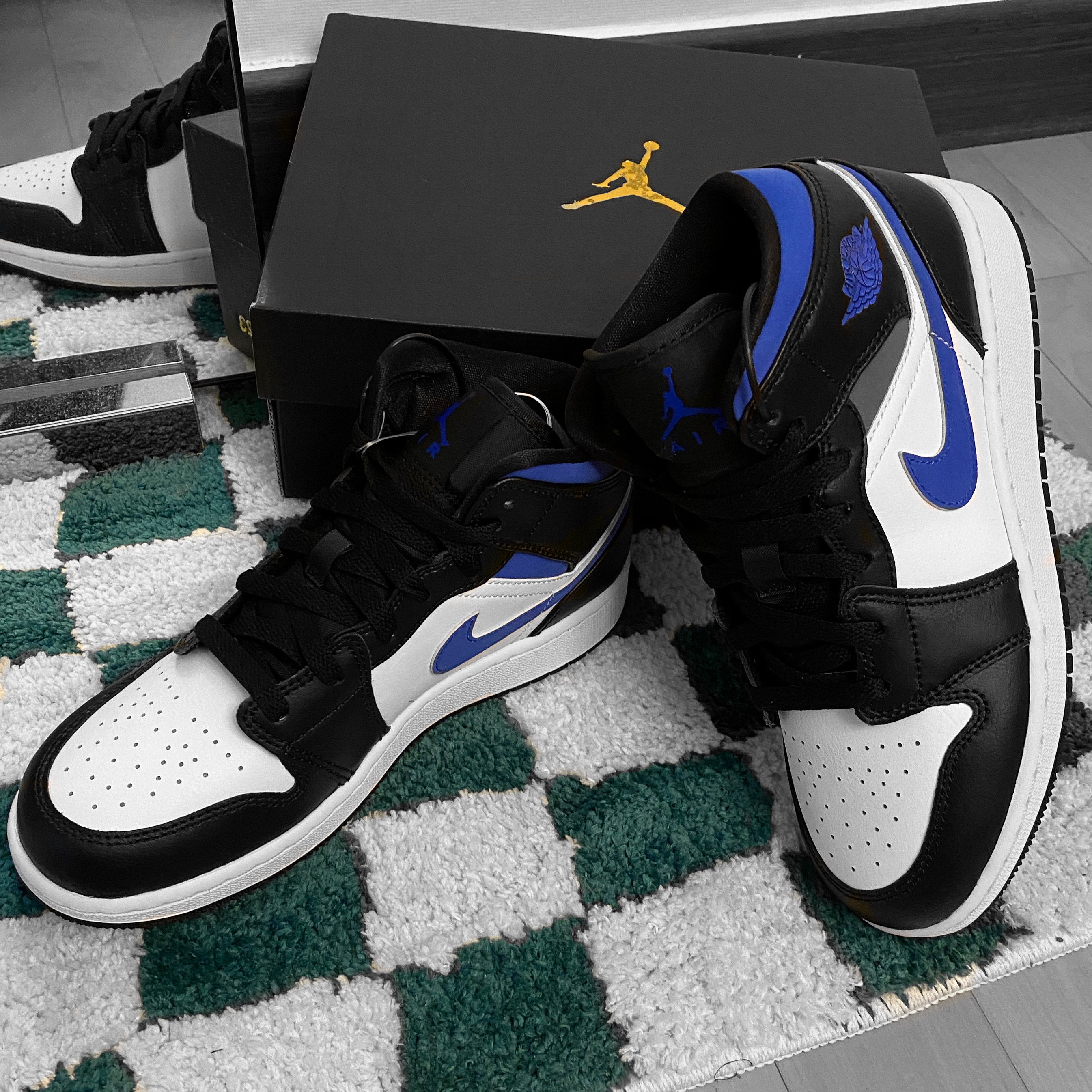 Jordan 1 Mid Racer Blue, (GS) Jordan 1 Mid Racer Blue 착용 스타일
