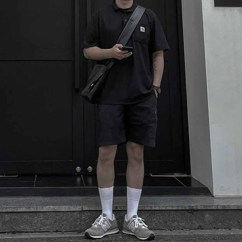 New Balance 574 Grey - D Standard 착용 스타일
