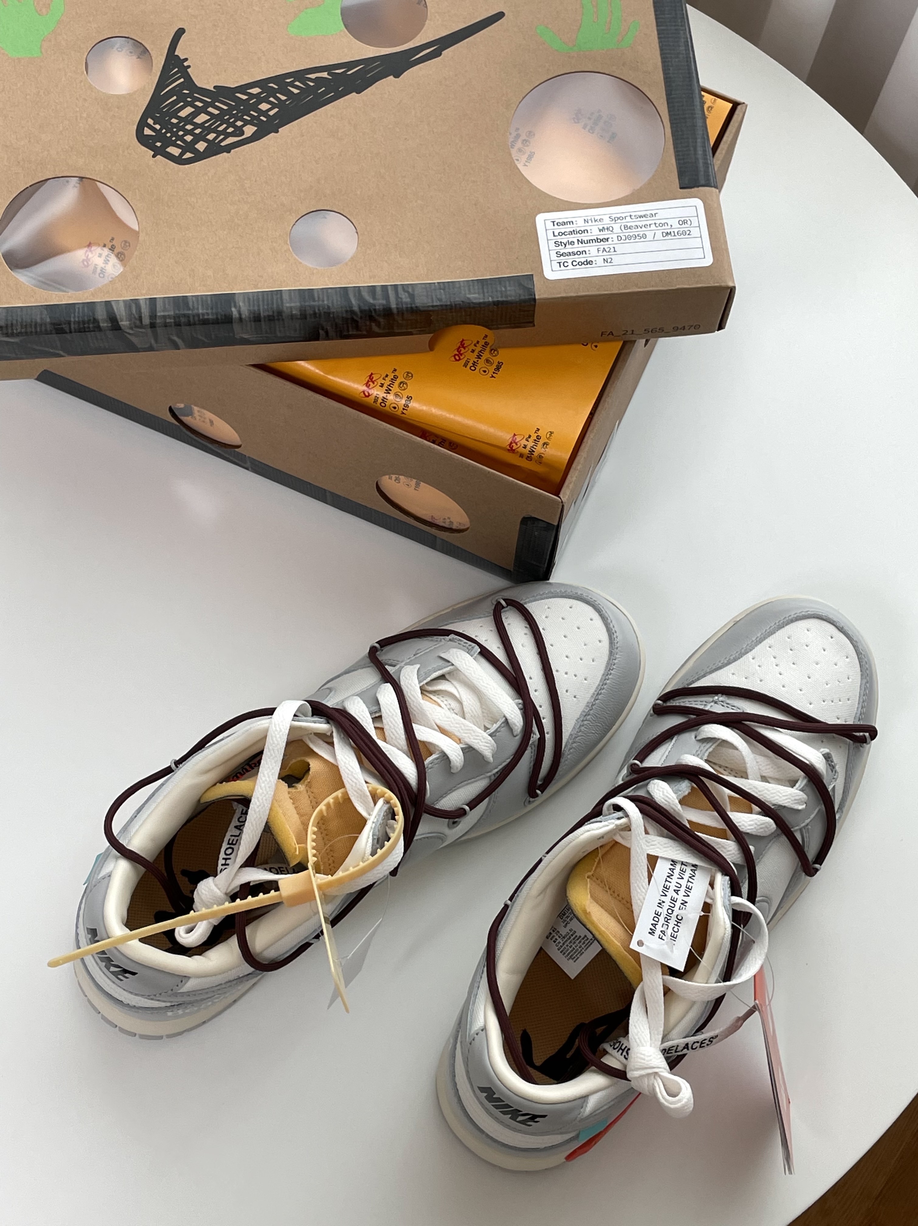 Nike x Off-White Dunk Low The 50 - Lot 46 착용 스타일 - 2