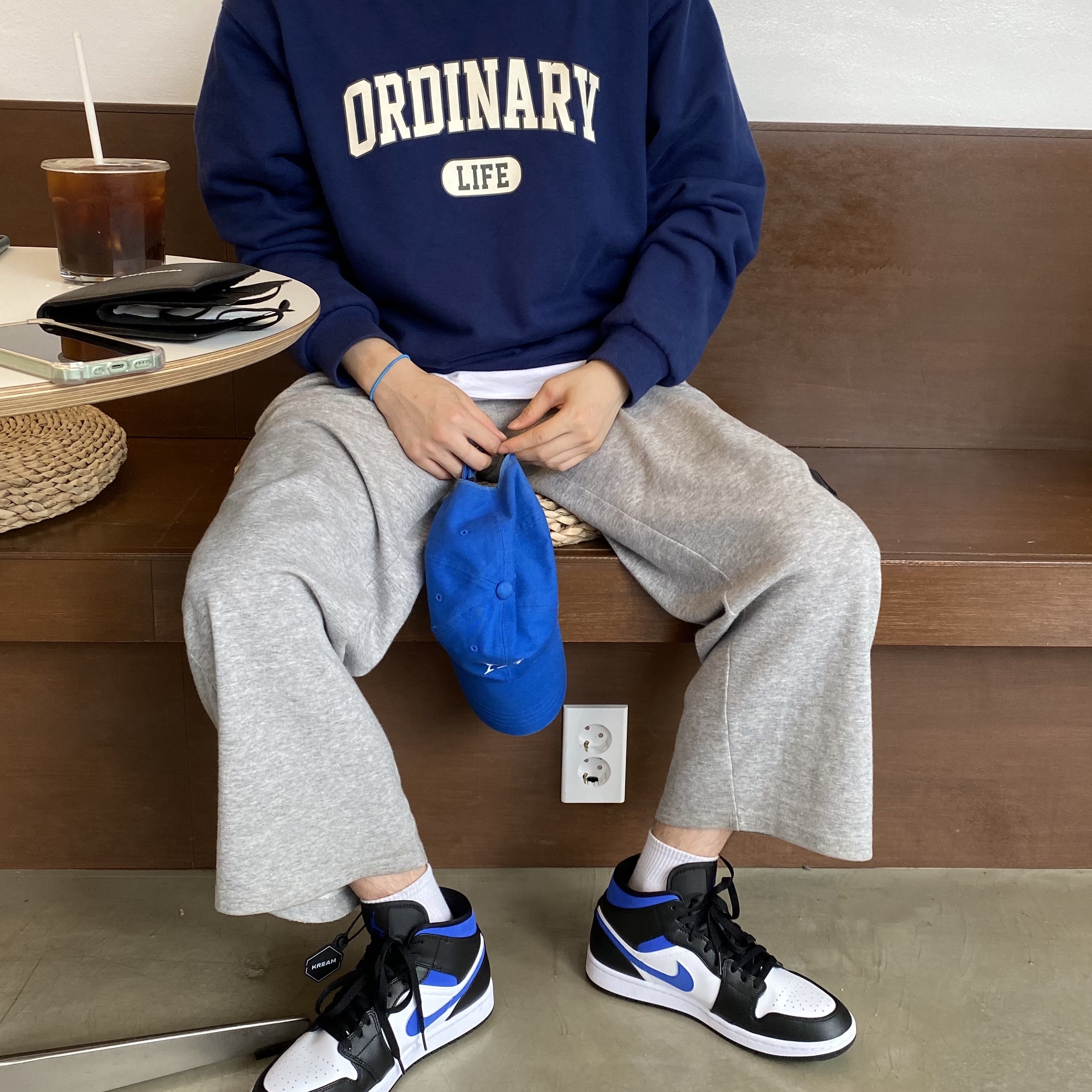 Jordan 1 Mid Racer Blue 착용 스타일 - 1