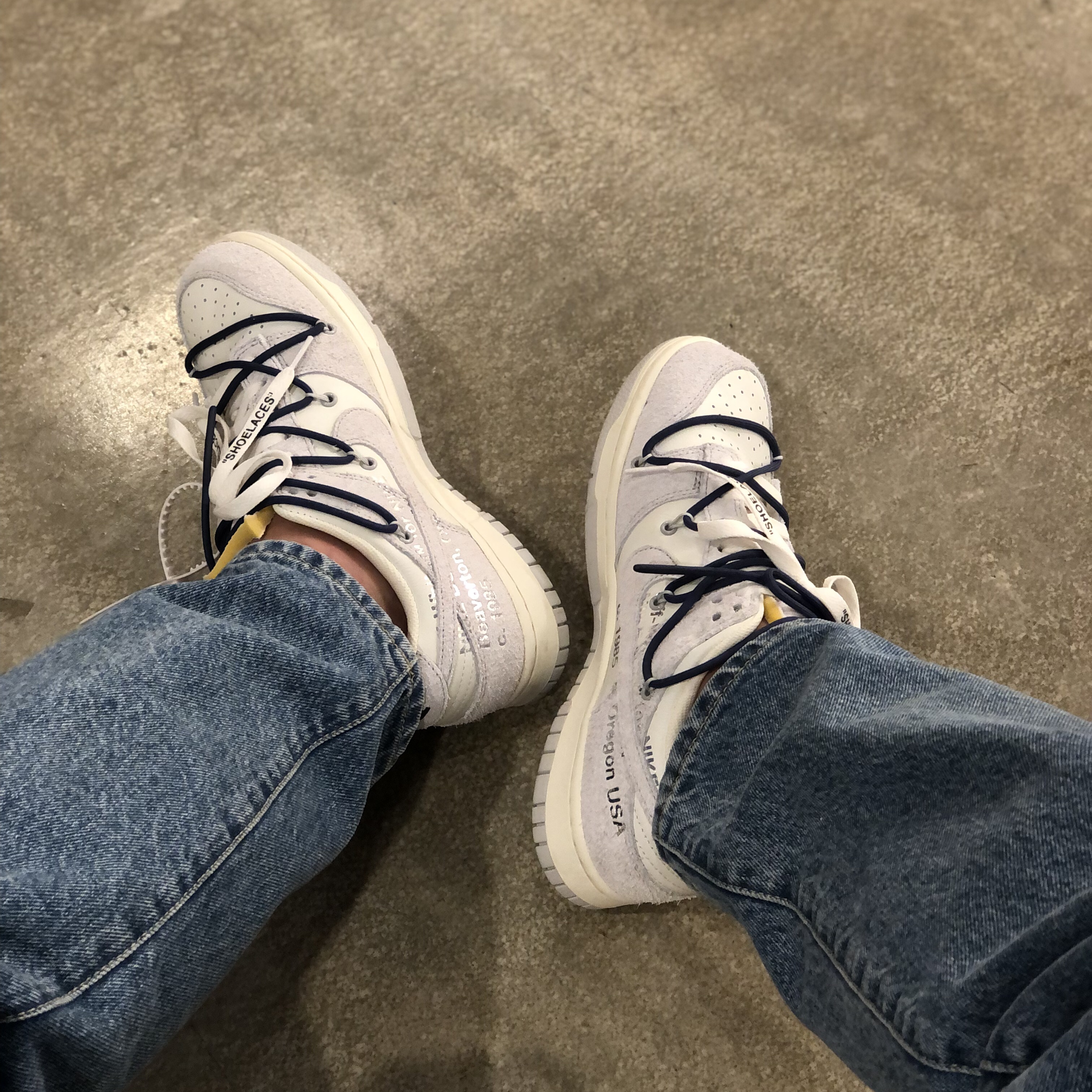 Nike x Off-White Dunk Low The 50 - Lot 18 착용 스타일