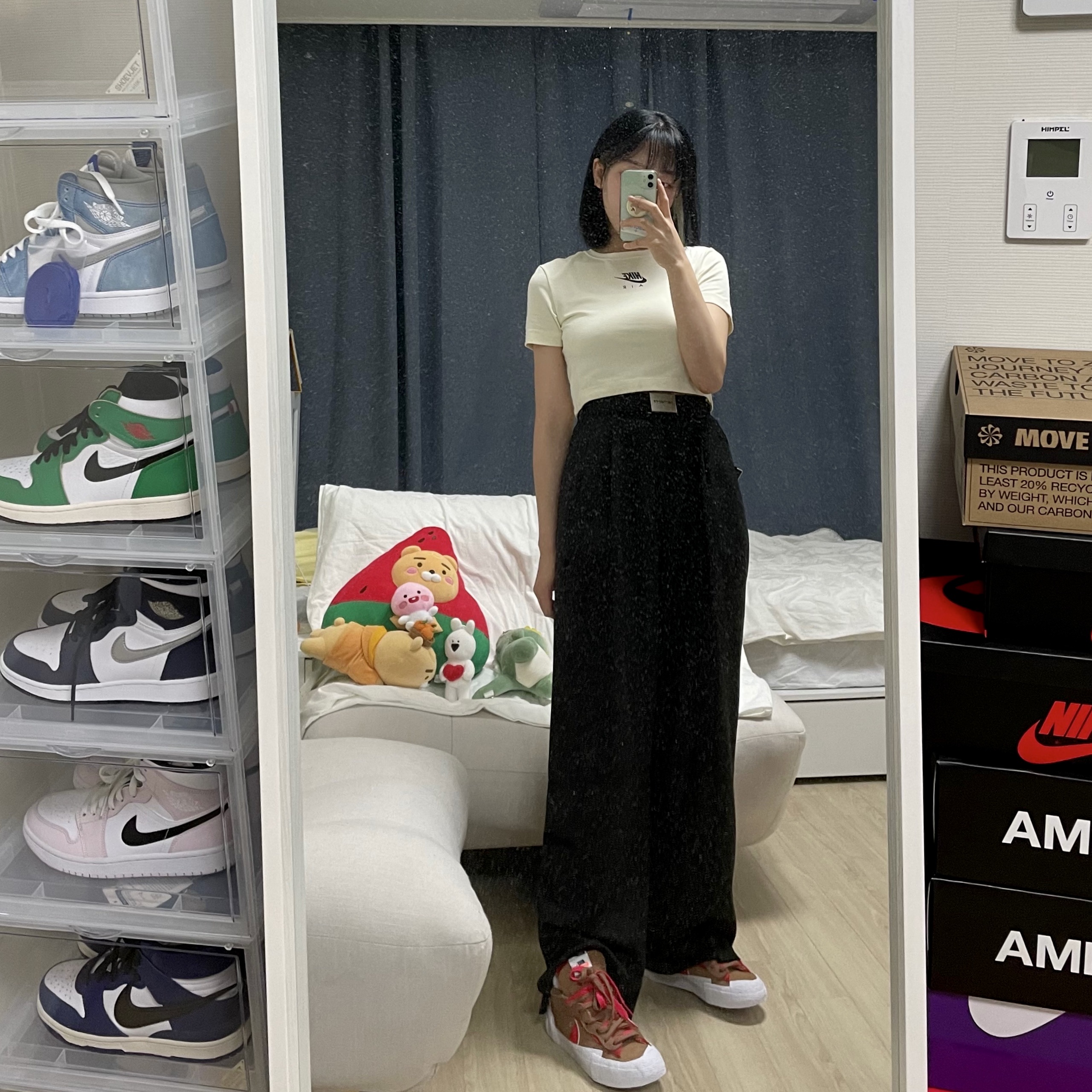 Nike x Sacai Blazer Low British Tan 착용 스타일