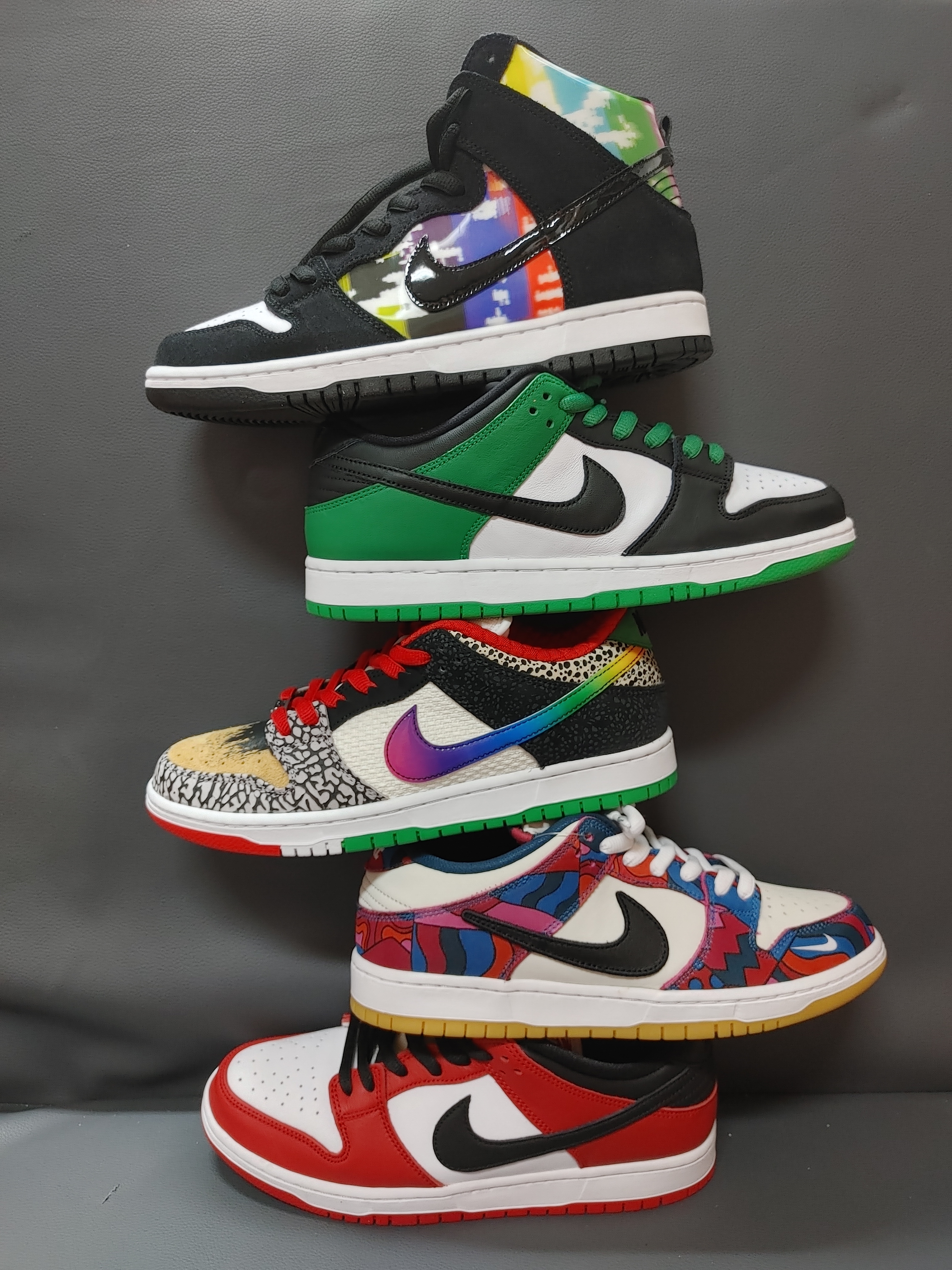 Nike SB Dunk Low Pro Chicago, Nike x Parra SB Dunk Low Pro Abstract Art 착용 스타일