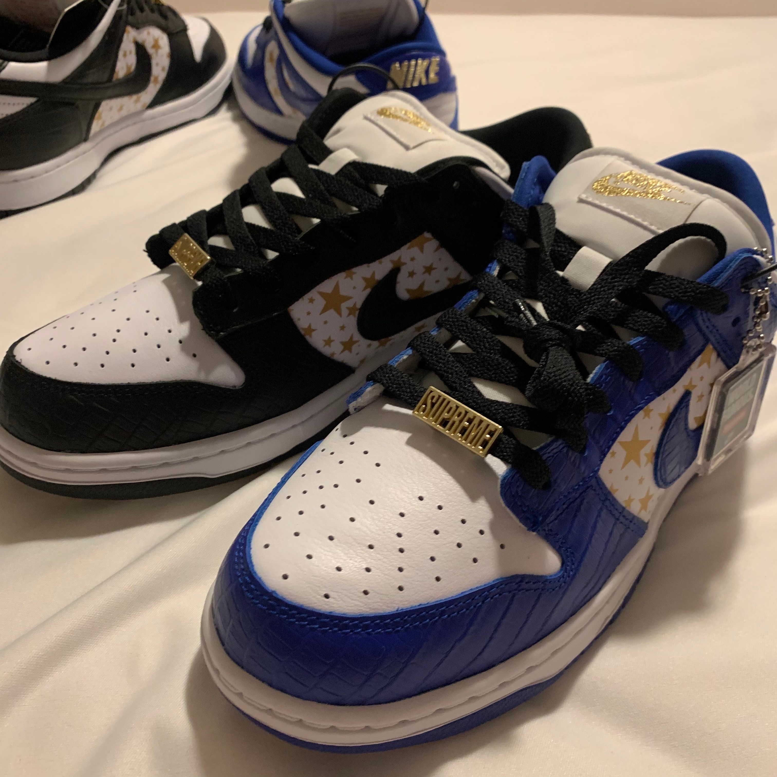Nike x Supreme SB Dunk Low Black, Nike x Supreme SB Dunk Low Hyper Blue 착용 스타일