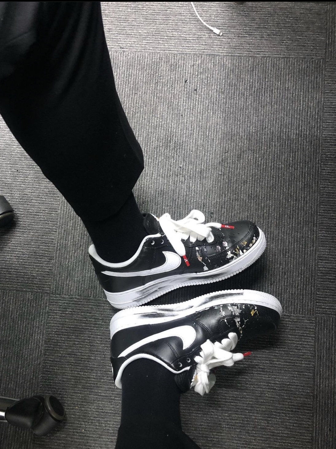 Nike x Peaceminusone Air Force 1 Low Para-Noise 착용 스타일