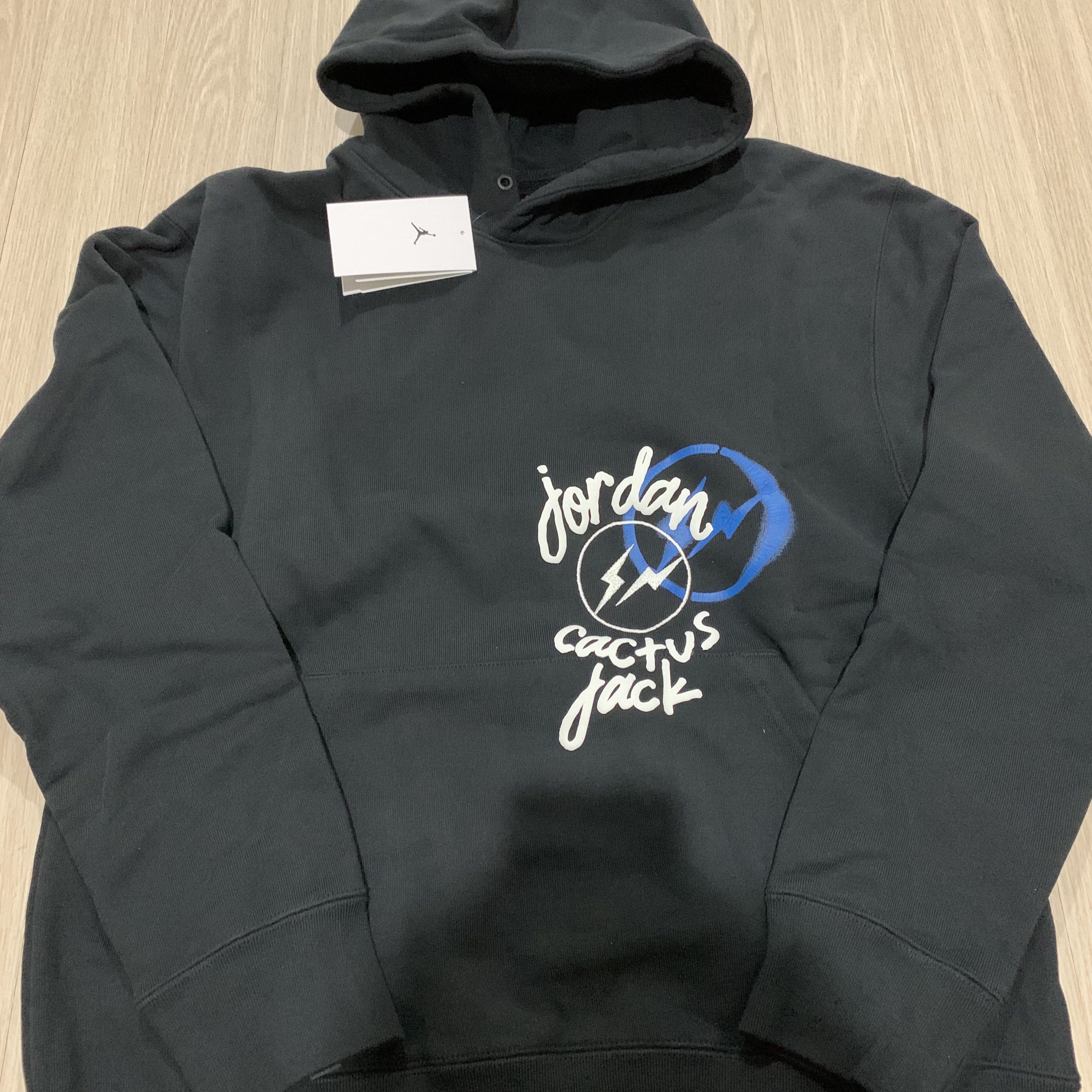 Jordan 1 Retro High OG Royal Toe, Jordan 1 x Travis Scott x Fragment Retro Low OG SP Military Blue 착용 스타일 - 4