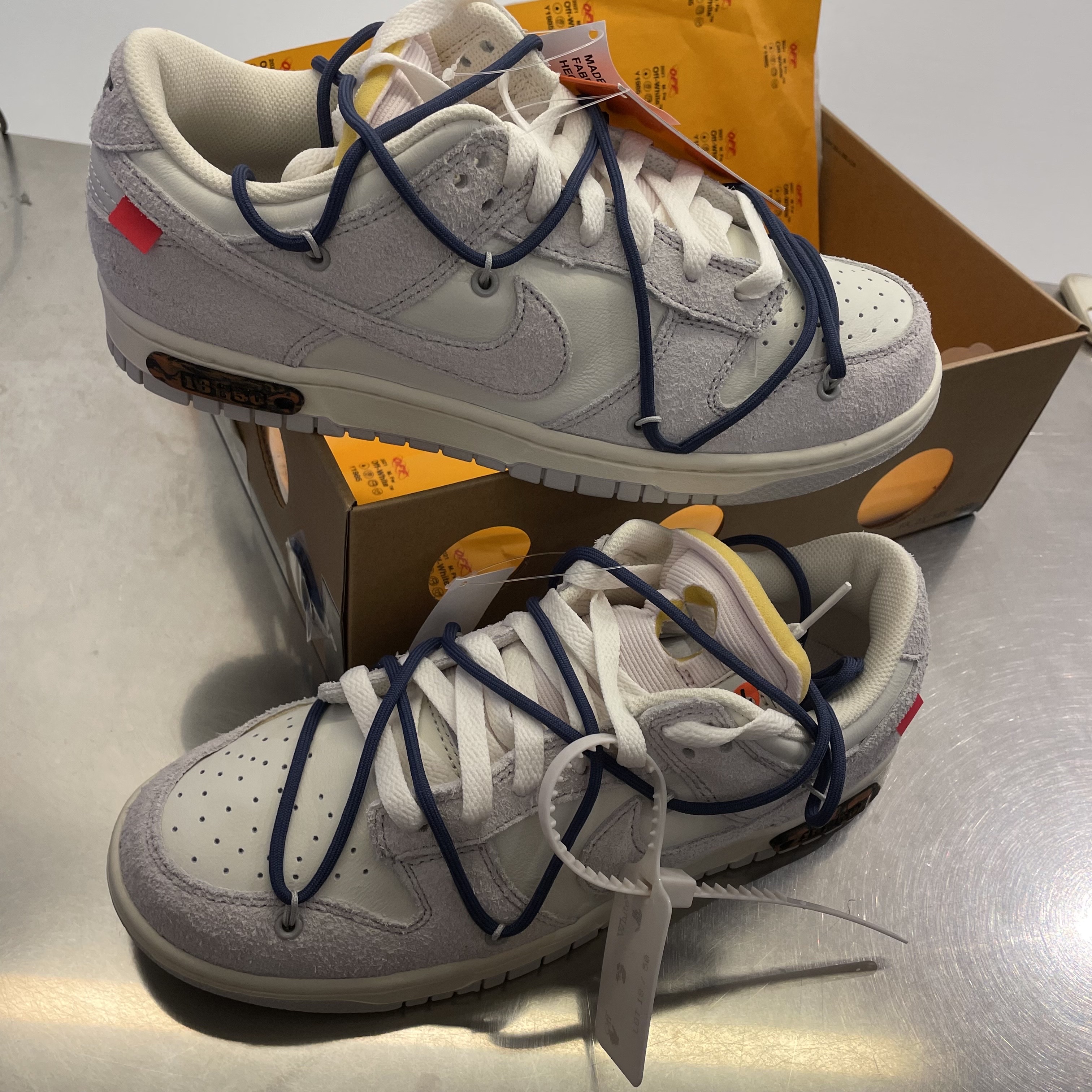 Nike x Off-White Dunk Low The 50 - Lot 18 착용 스타일 - 2