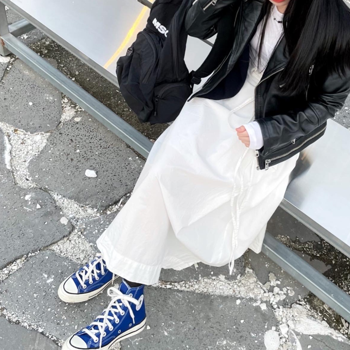 Converse Chuck 70 High Rush Blue 착용 스타일 - 2