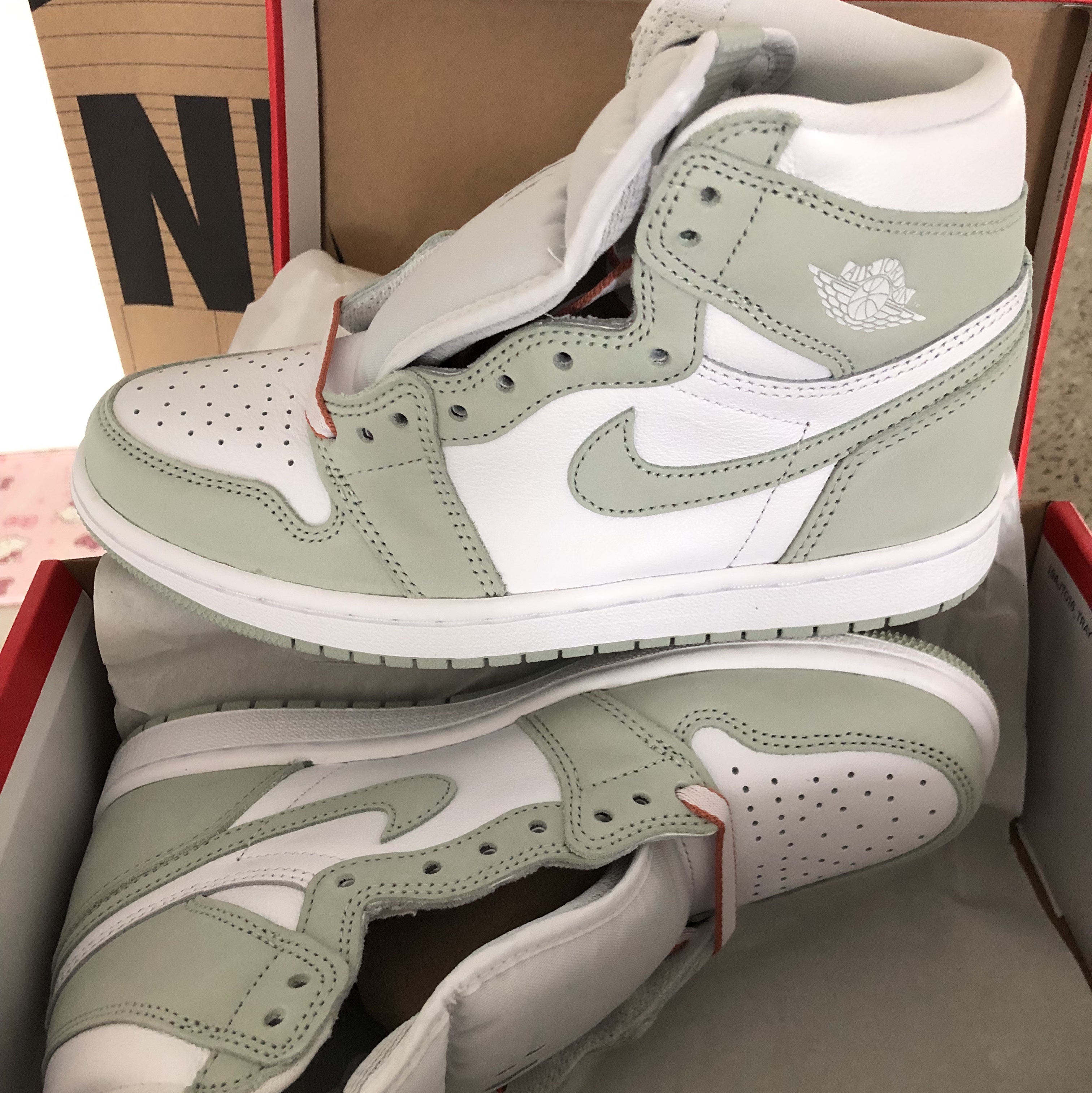 (W) Jordan 1 Retro High OG Seafoam 착용 스타일