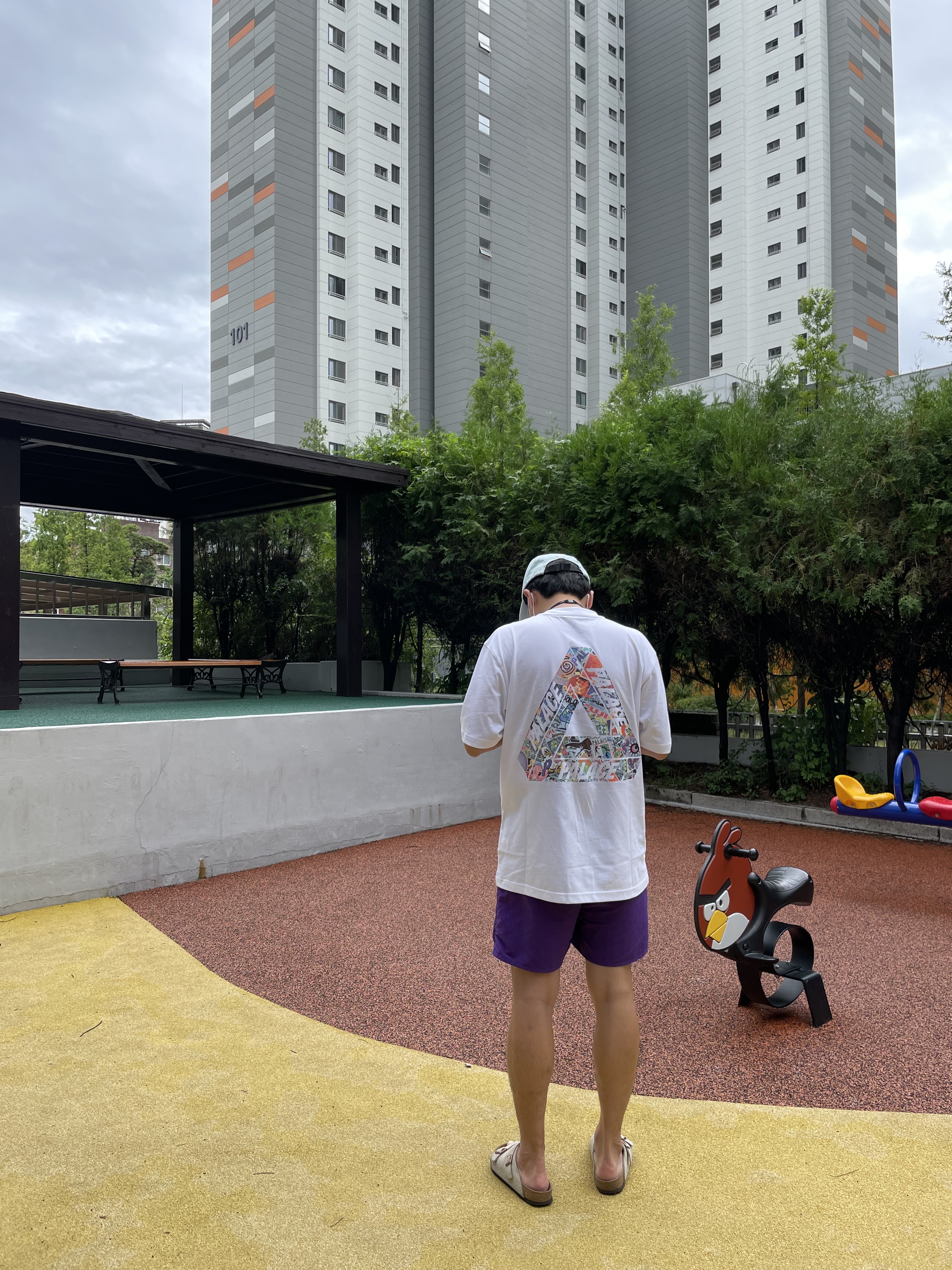 Palace Tri-Sticker Pack T-Shirt White - 21FW 착용 스타일 - 1