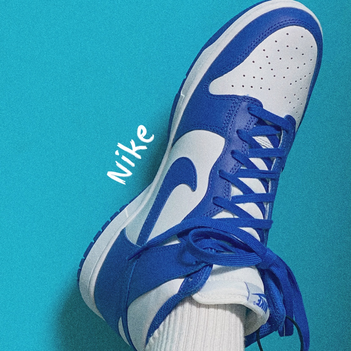 Nike Dunk High Retro Game Royal 착용 스타일 - 1