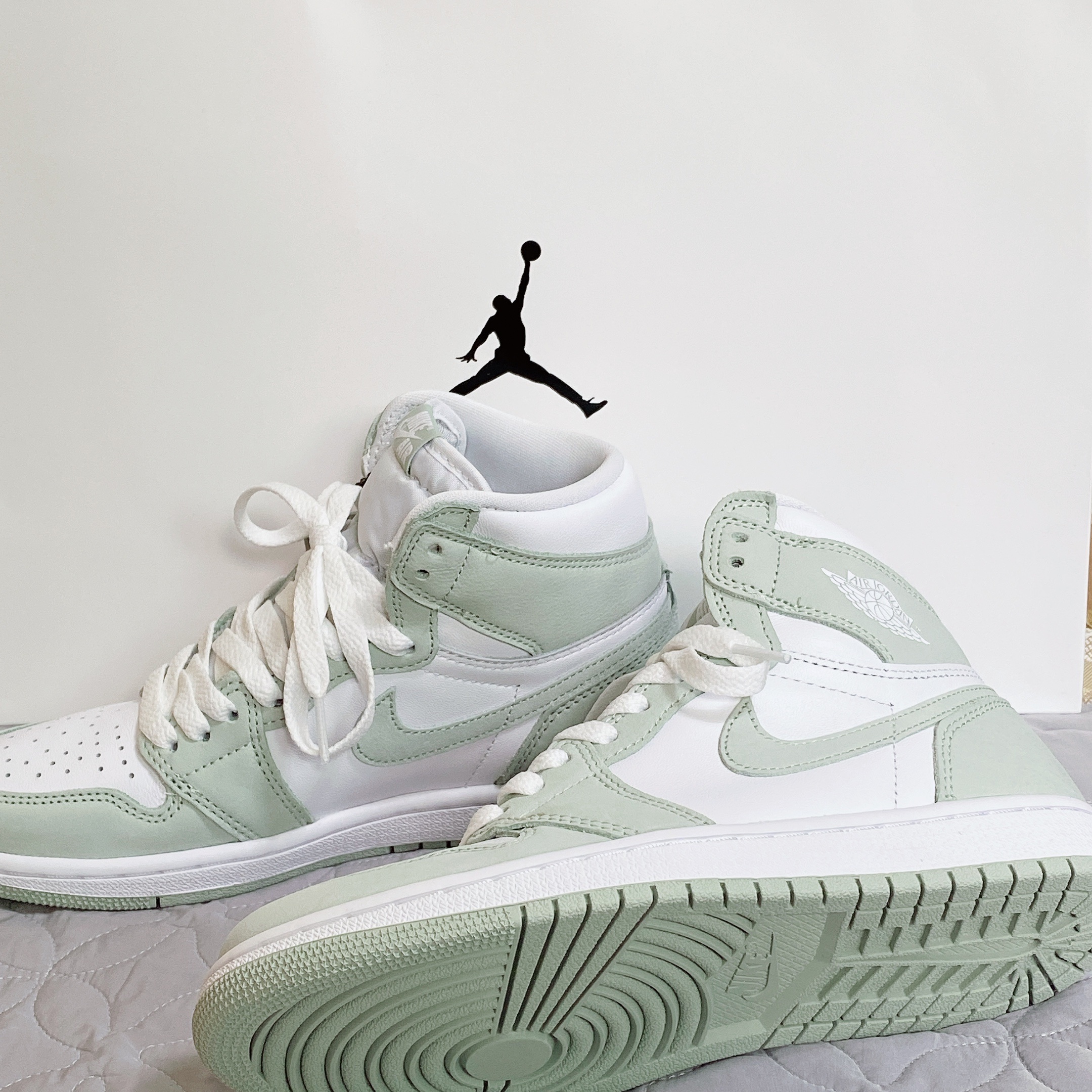 (W) Jordan 1 Retro High OG Seafoam 착용 스타일