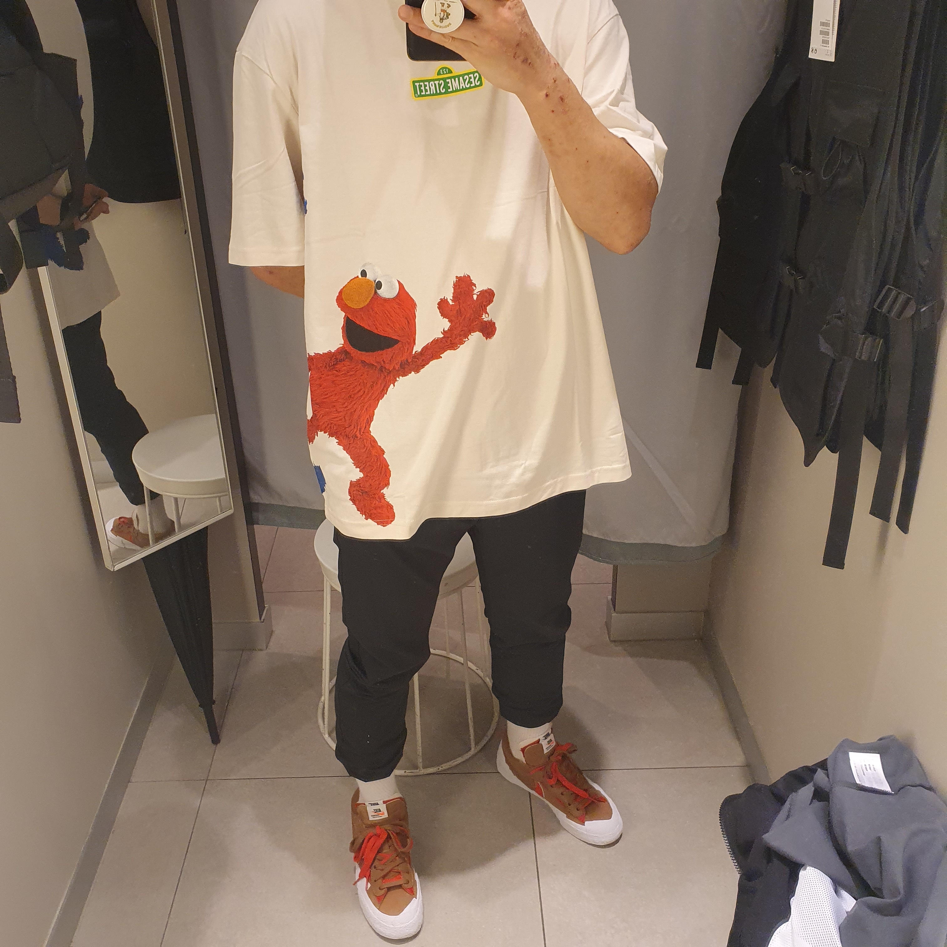 Nike x Sacai Blazer Low British Tan 착용 스타일