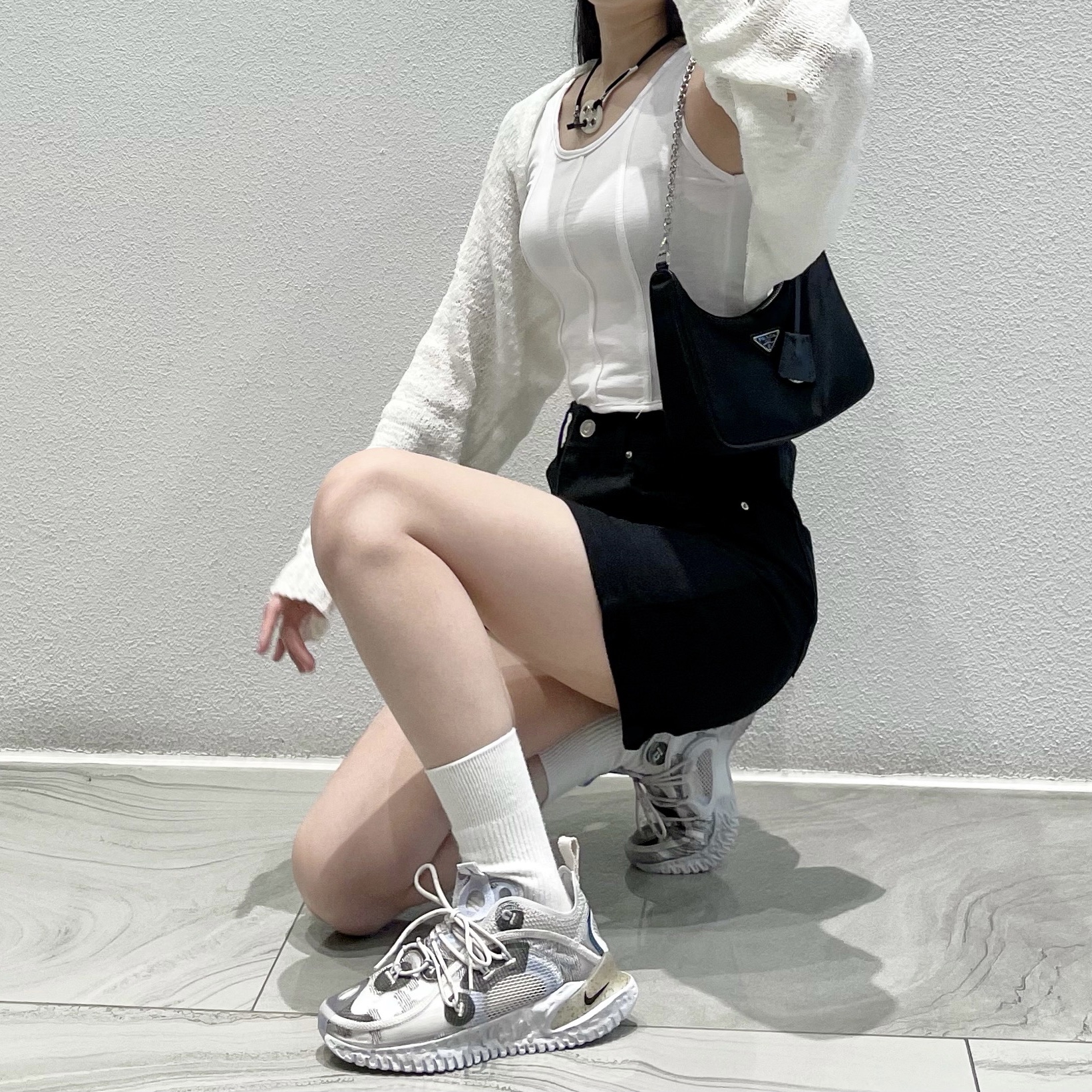 Nike Flow 2020 ISPA Pure Platinum 착용 스타일 - 2