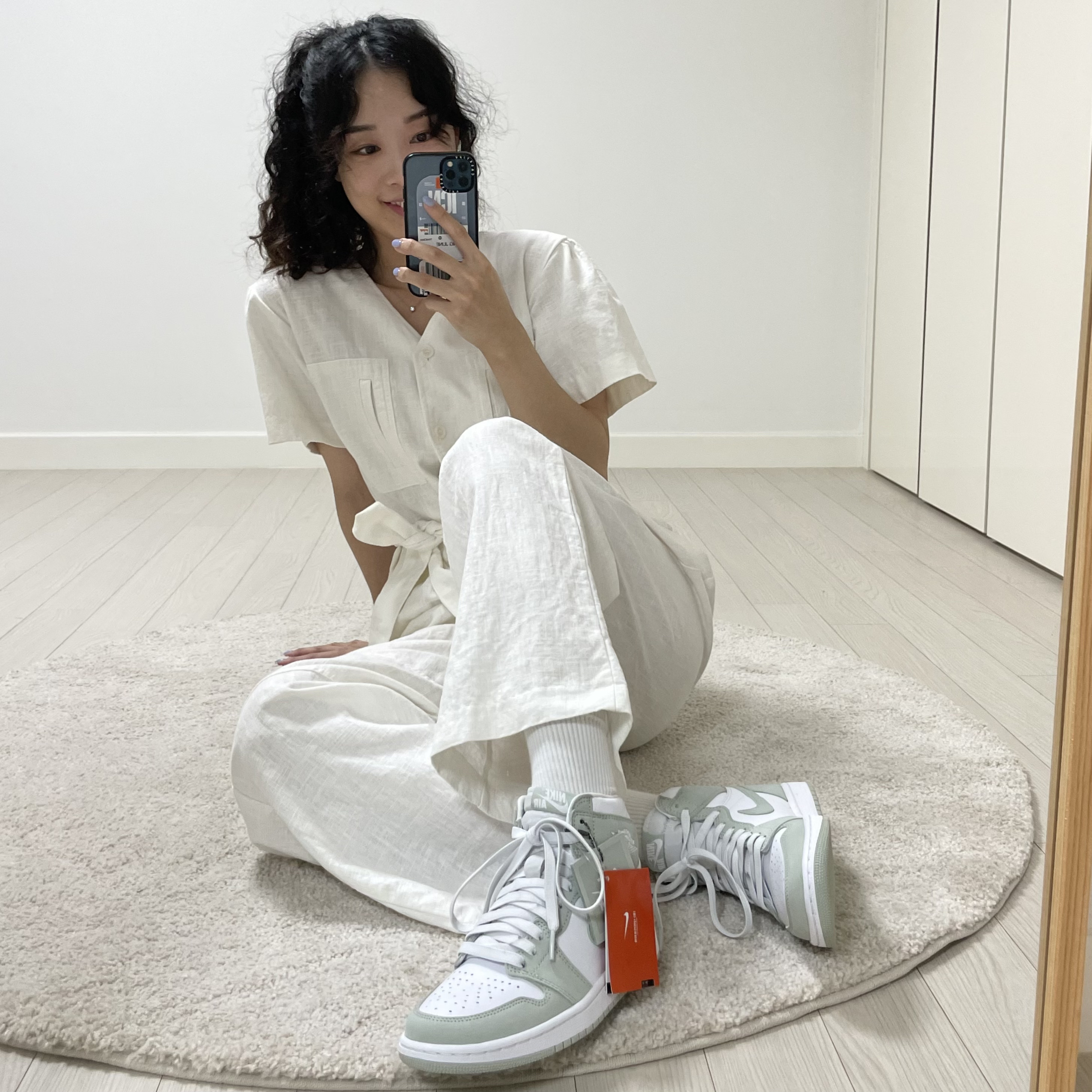 (W) Jordan 1 Retro High OG Seafoam 착용 스타일 - 2