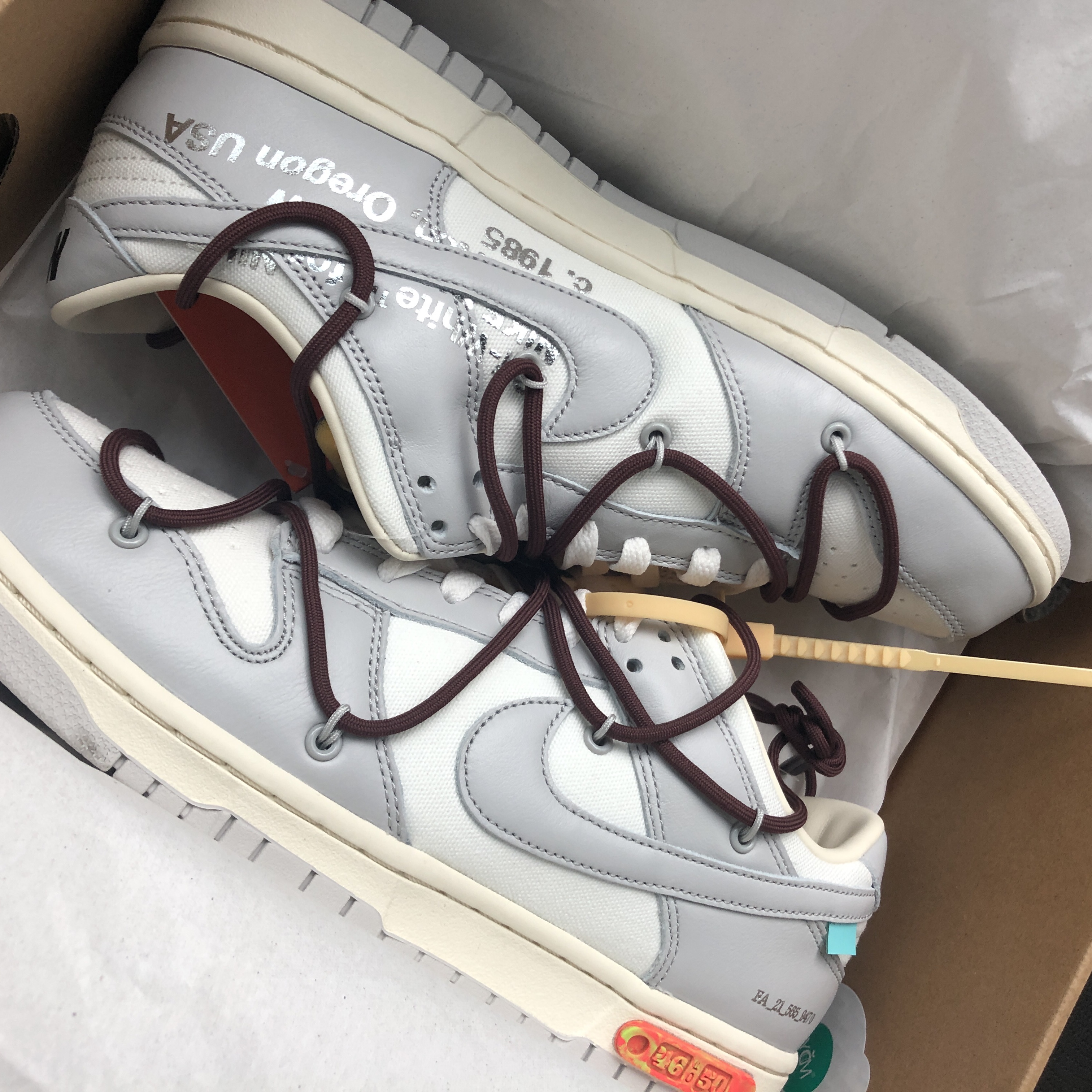 Nike x Off-White Dunk Low The 50 - Lot 46 착용 스타일 - 1