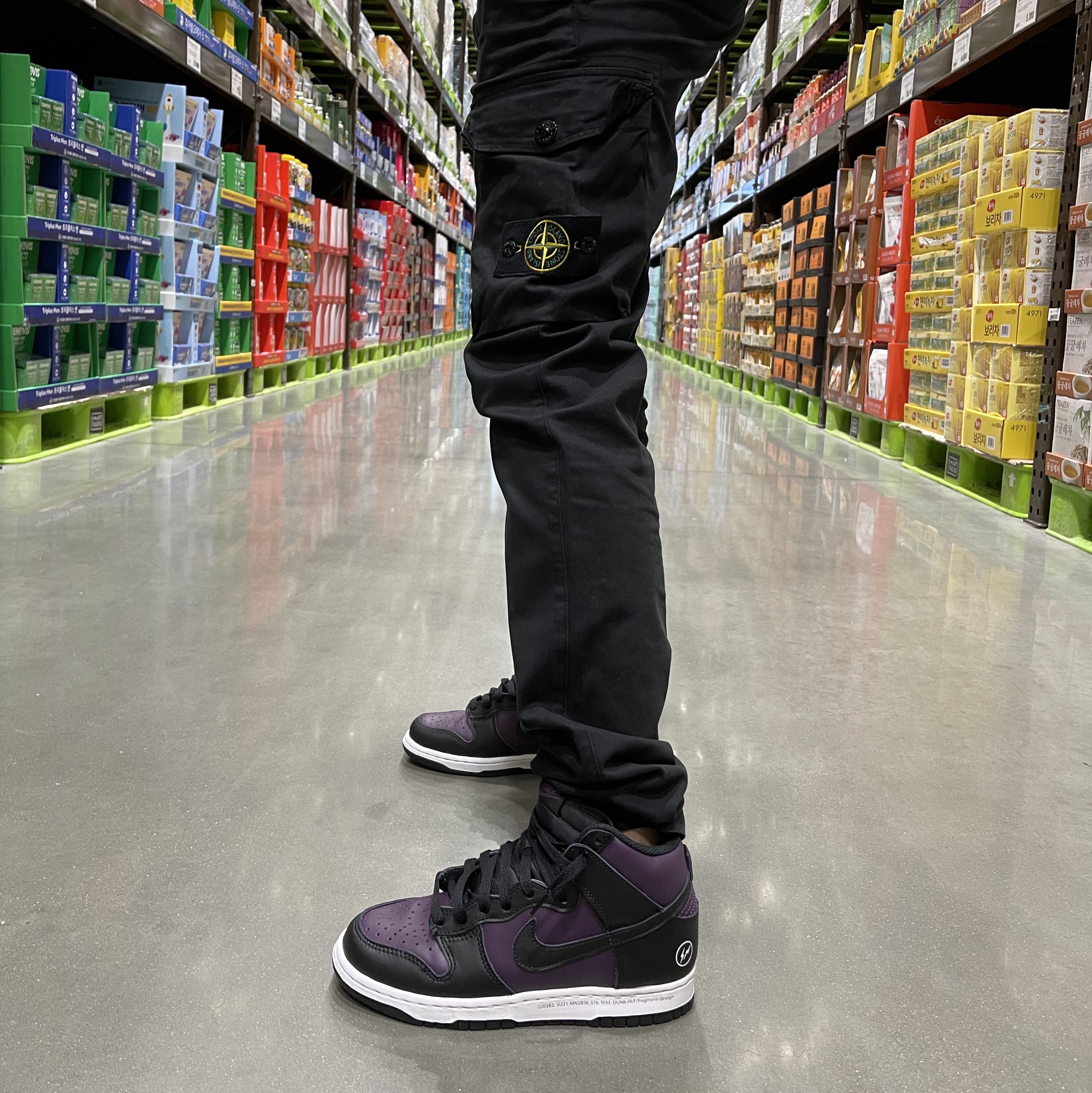 Nike x Fragment Dunk High Black 착용 스타일