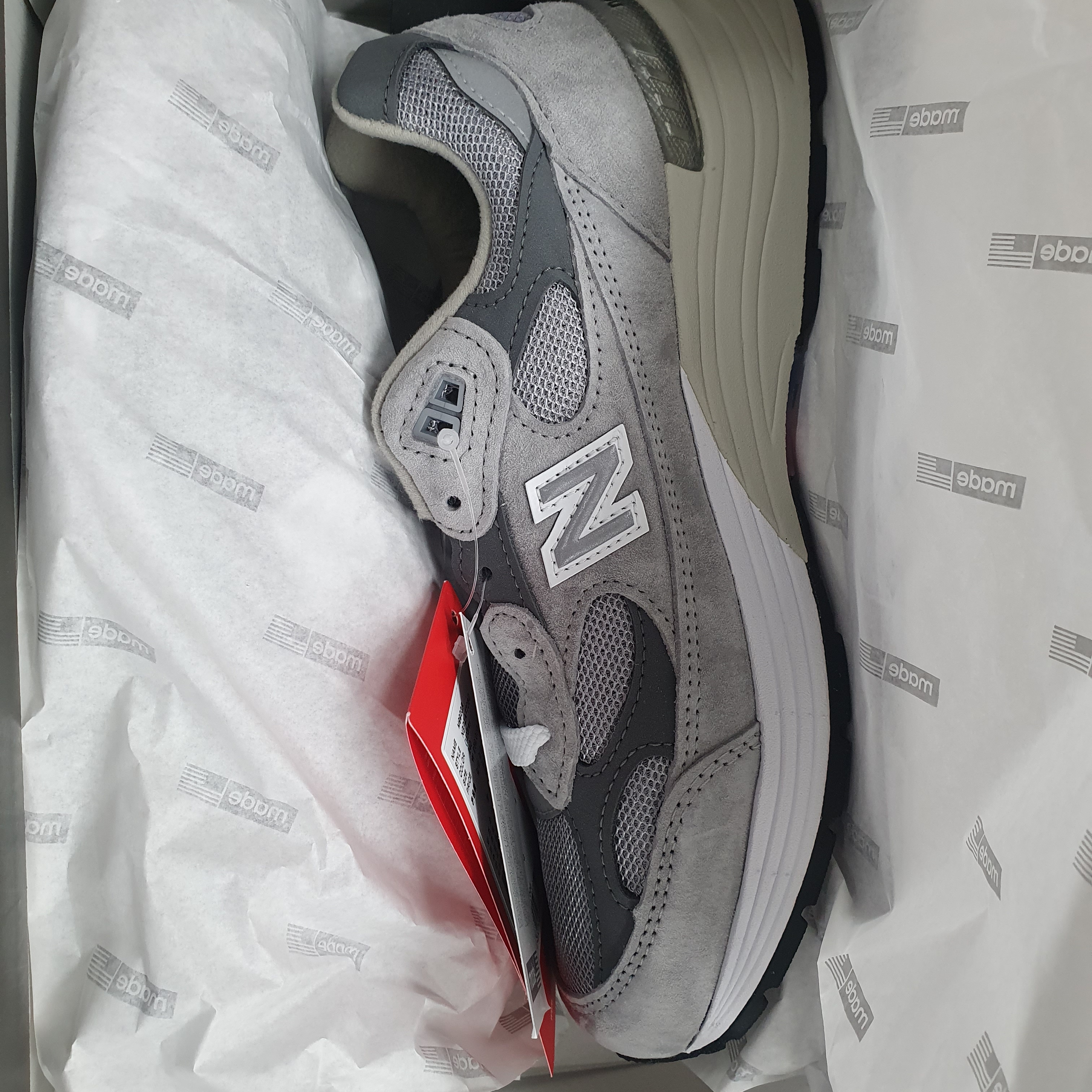 New Balance 992 Made in USA Grey - D Standard 착용 스타일